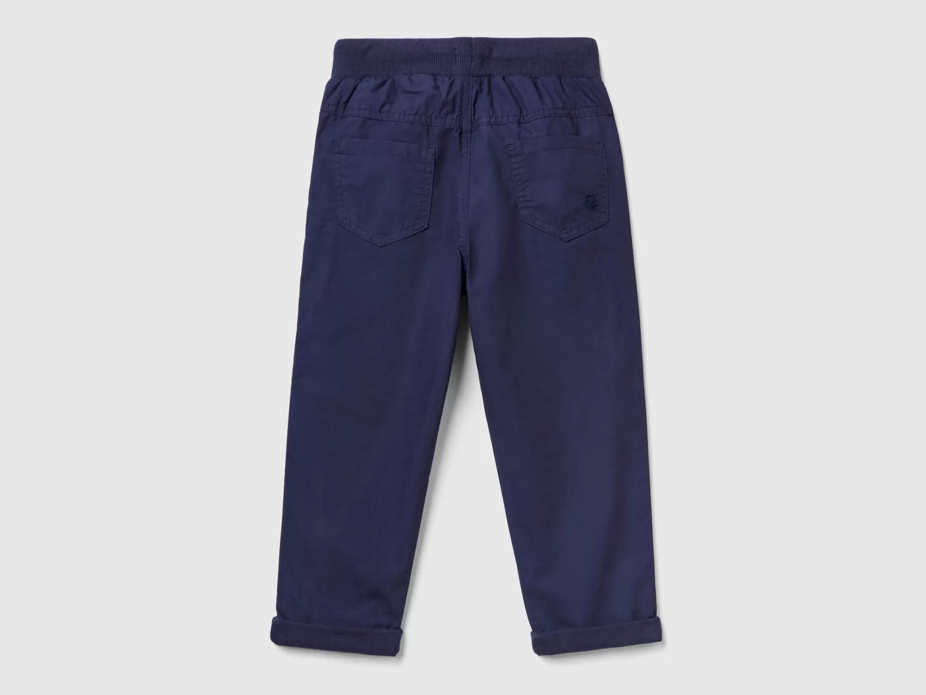 Benetton Pantaloni Con Coulisse Blu Scuro Clearance