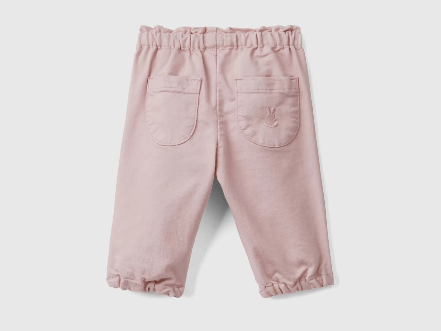 Benetton Pantaloni Con Vita Arricciata Rosa Tenue Hot