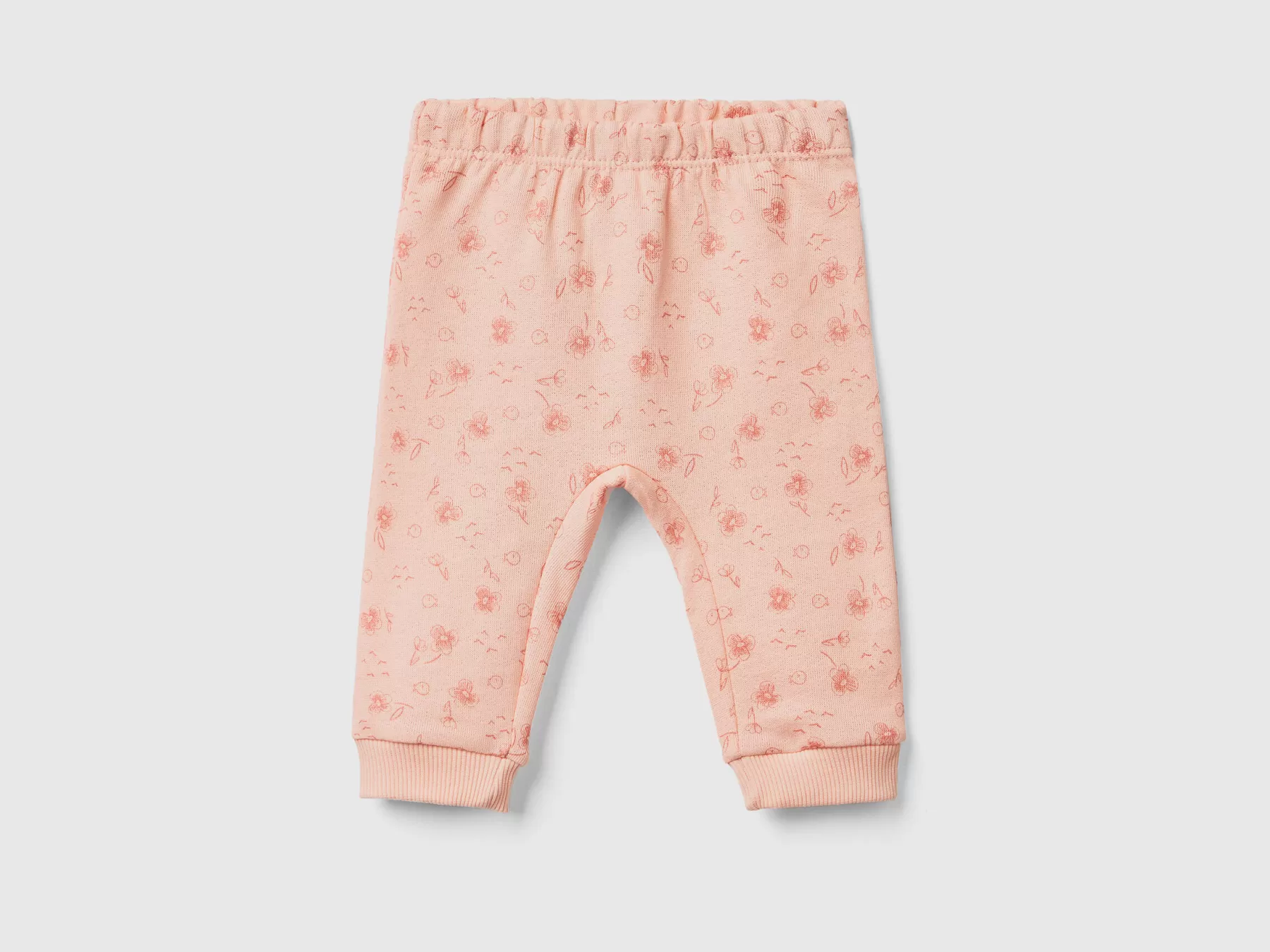 Benetton Pantaloni Fantasia In Felpa Rosa Tenue Hot