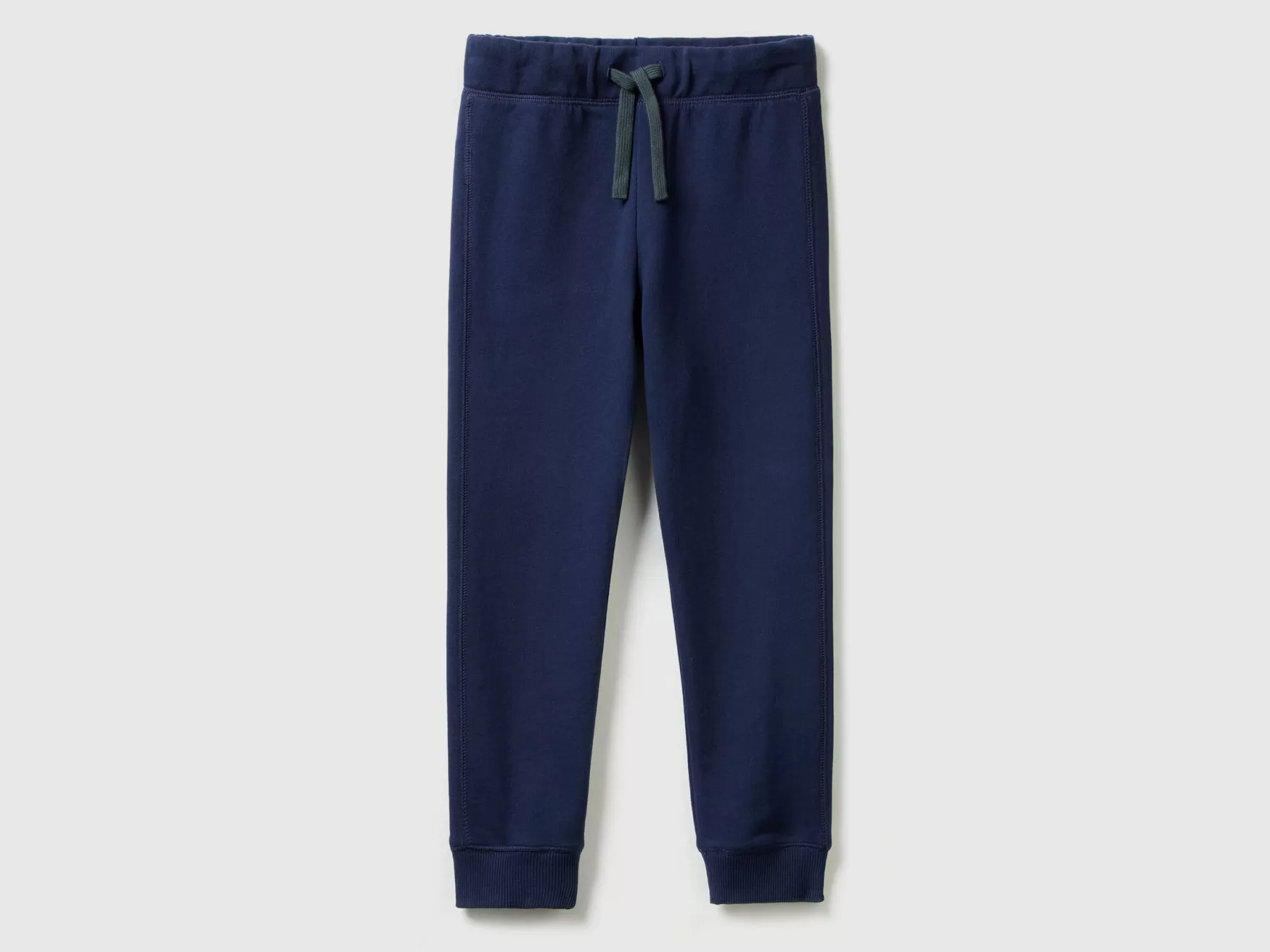 Benetton Pantaloni In Felpa 100% Cotone Blu Scuro Best