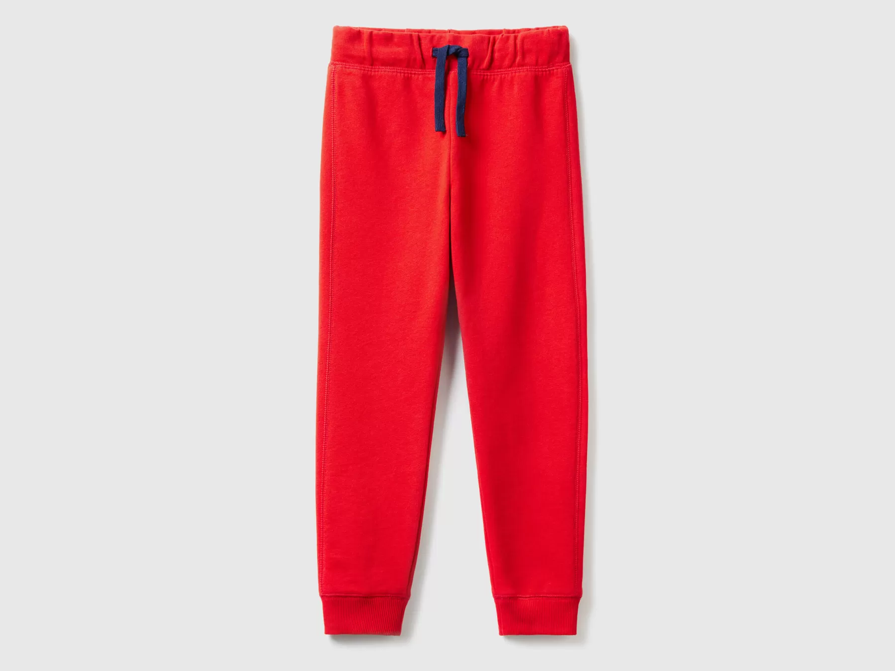 Benetton Pantaloni In Felpa 100% Cotone Rosso Cheap