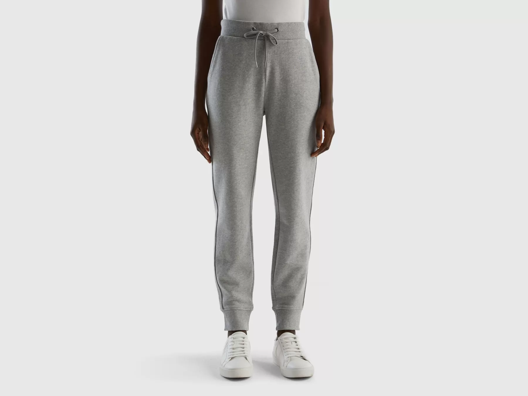 Benetton Pantaloni In Felpa Con Coulisse Grigio Chiaro Best