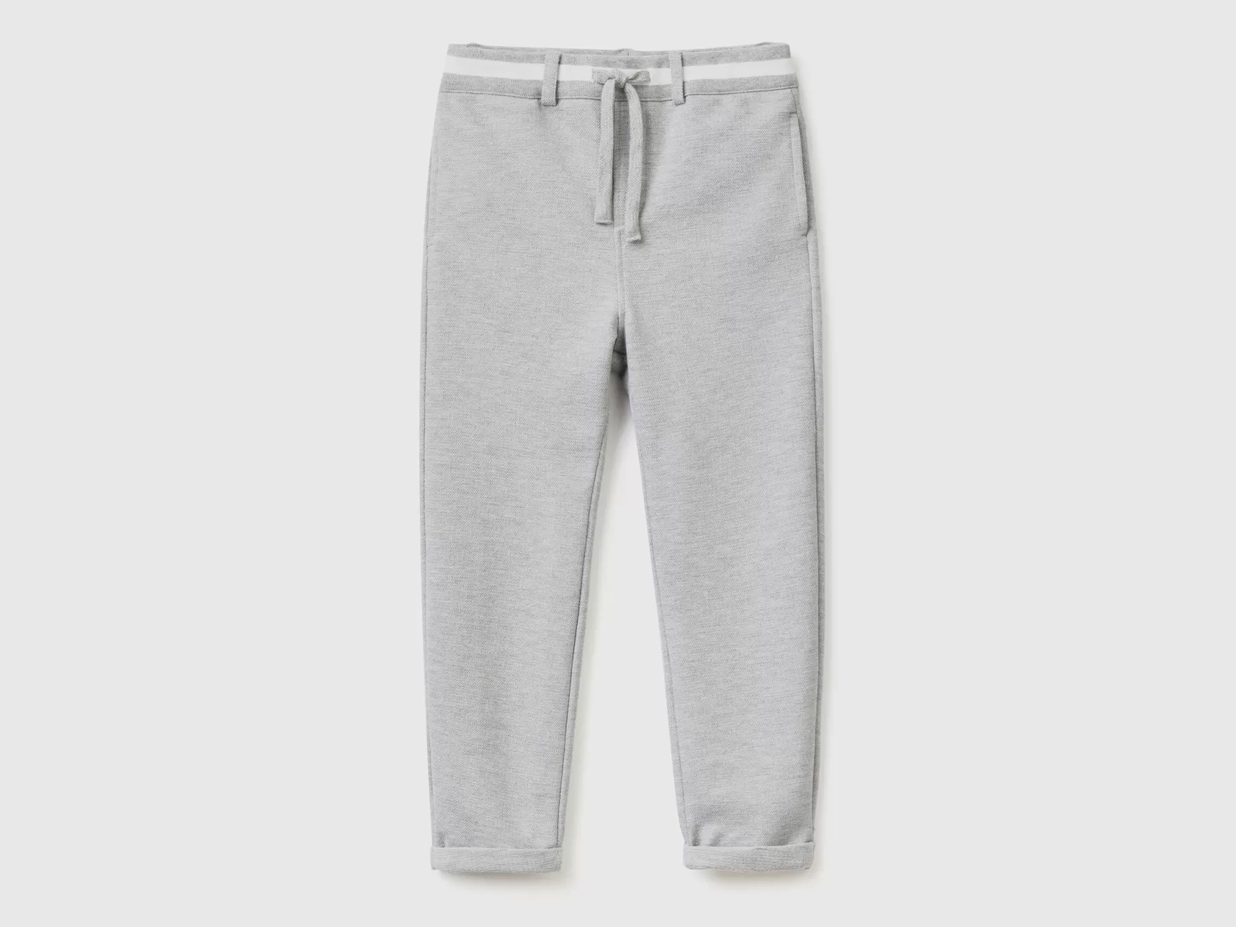 Benetton Pantaloni In Felpa Con Coulisse Grigio Chiaro Flash Sale