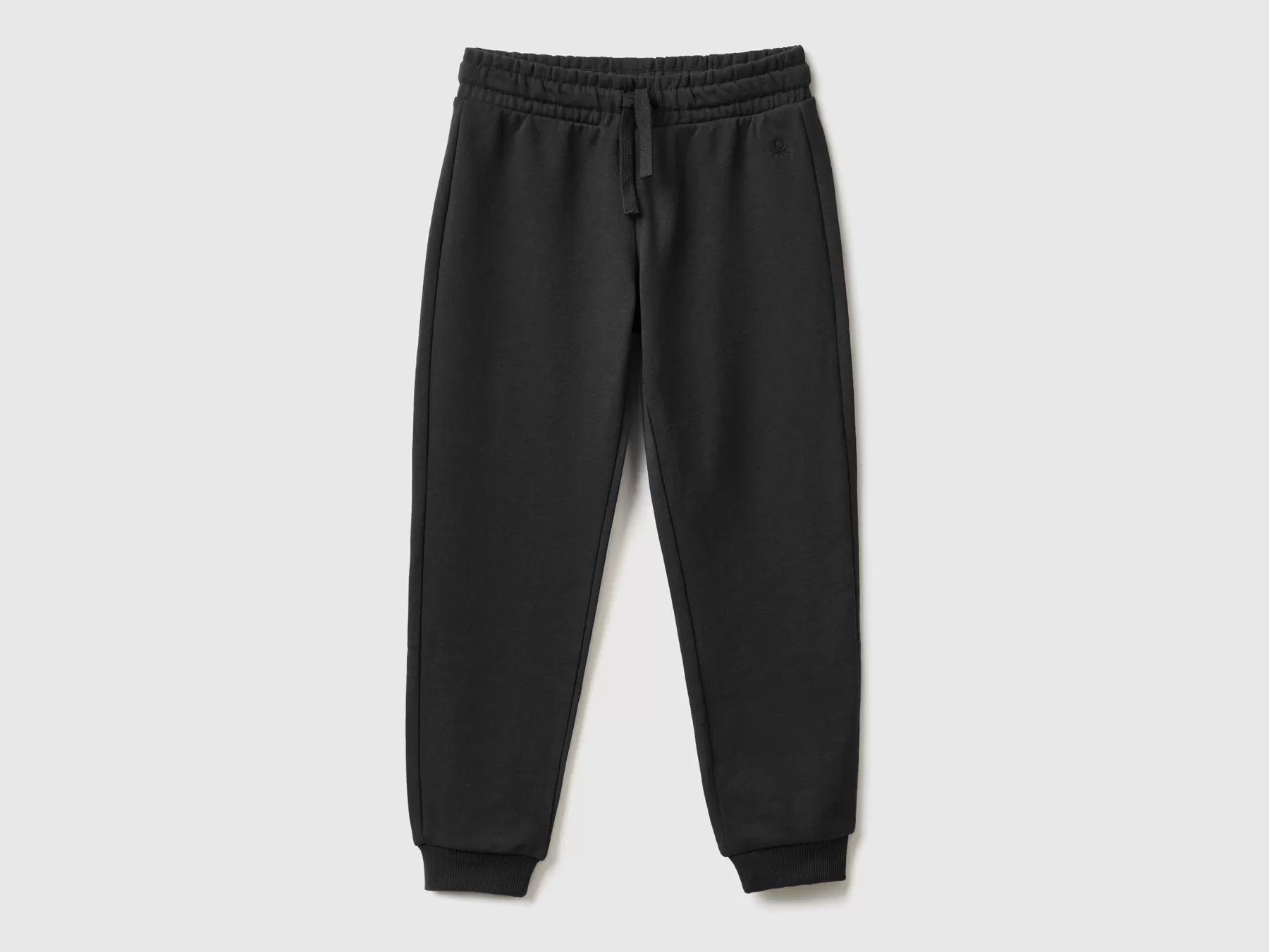 Benetton Pantaloni In Felpa Con Logo Nero Discount