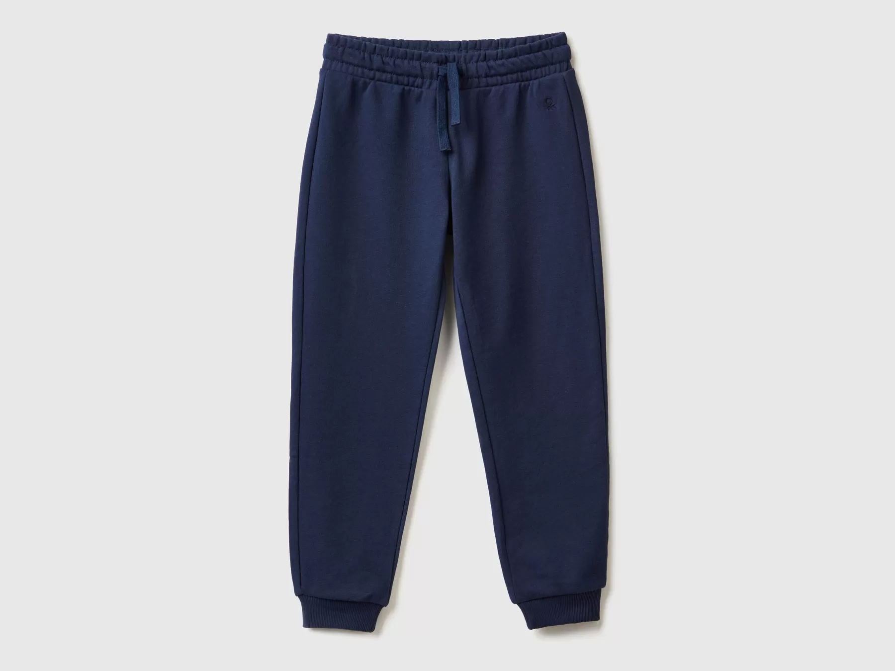 Benetton Pantaloni In Felpa Con Logo Blu Scuro Shop