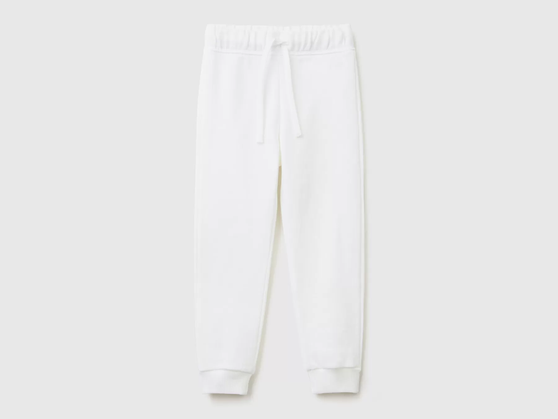 Benetton Pantaloni In Felpa Di Cotone Bio Bianco Hot