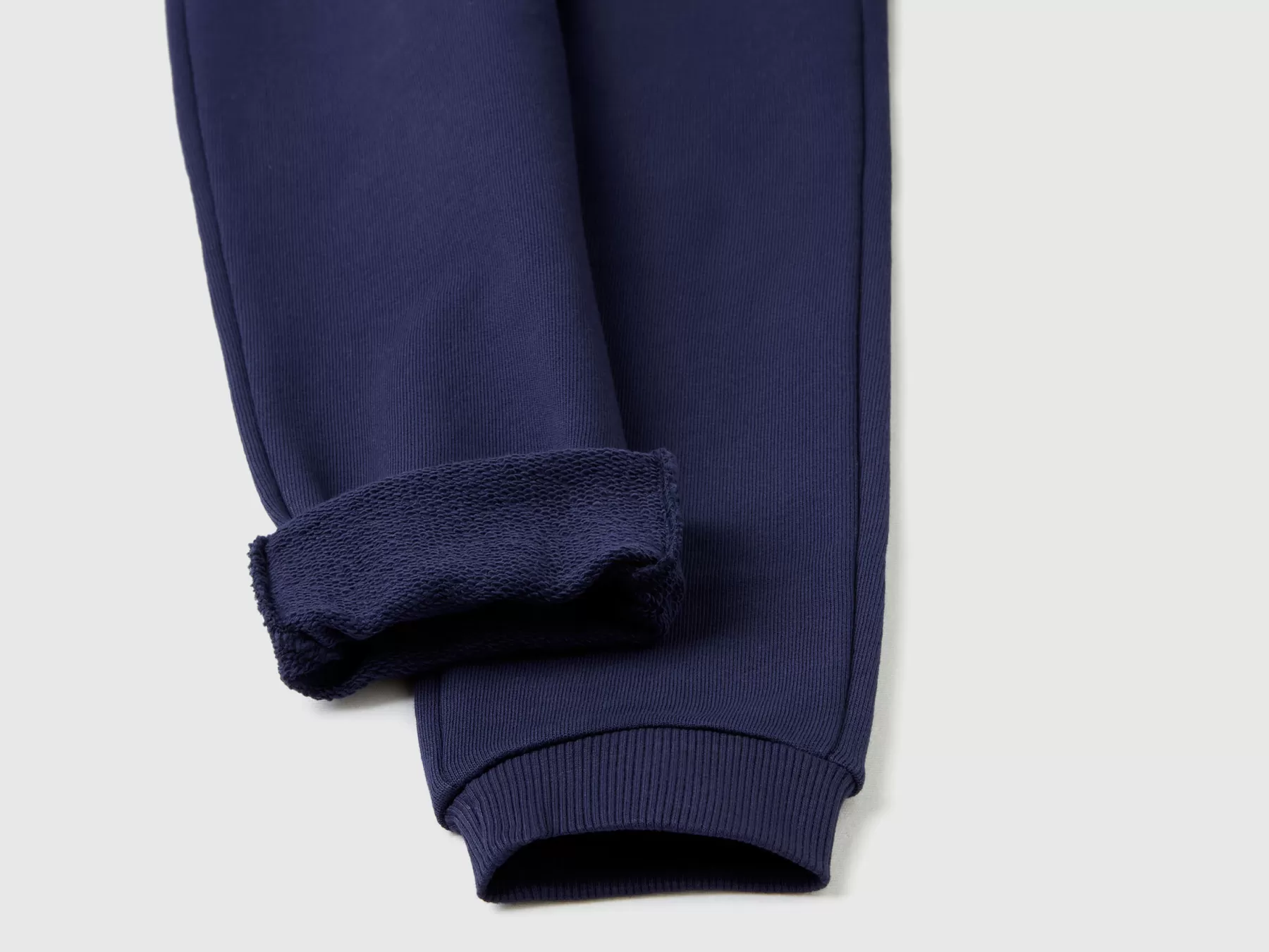 Benetton Pantaloni In Felpa Di Cotone Bio Blu Scuro Flash Sale