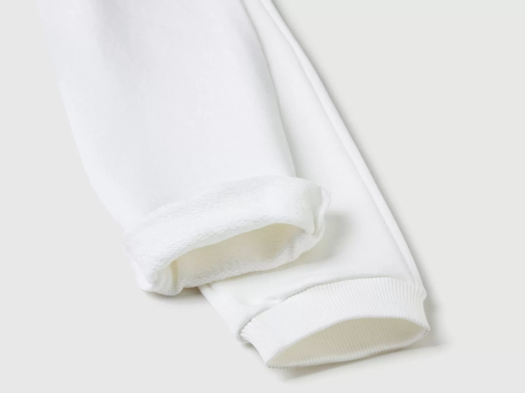 Benetton Pantaloni In Felpa Di Cotone Bio Bianco Hot