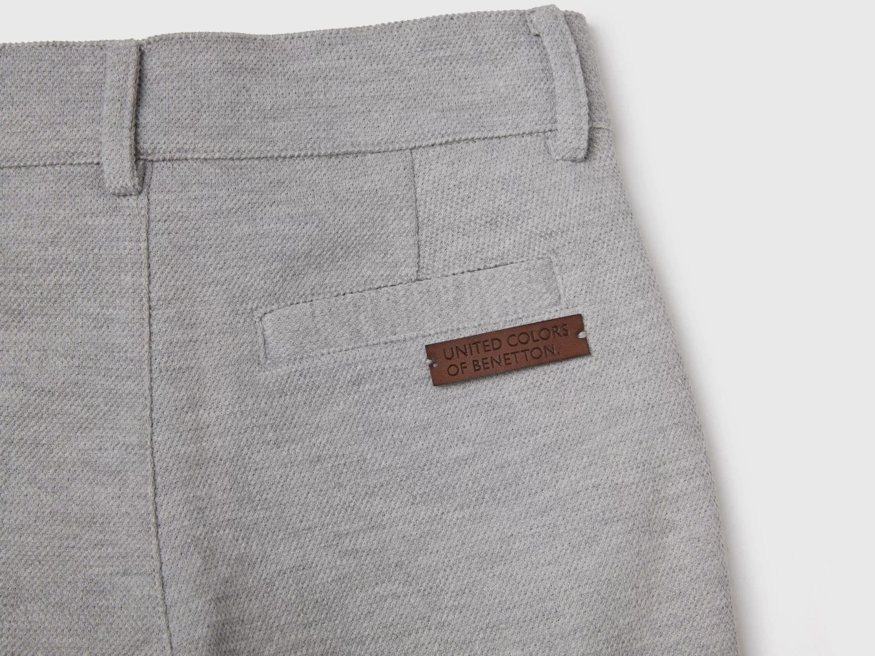 Benetton Pantaloni In Felpa Di Misto Cotone Grigio Chiaro Flash Sale