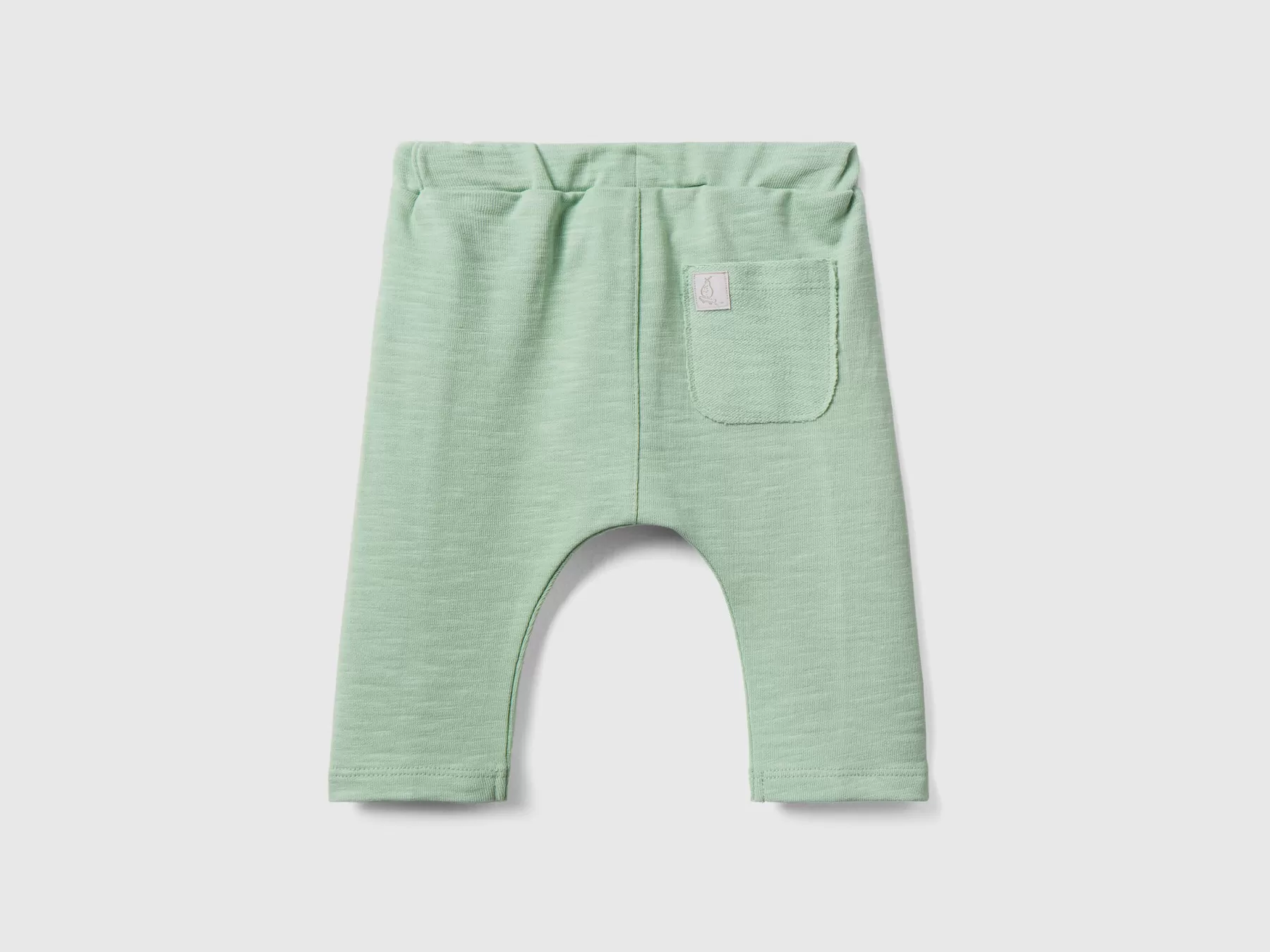 Benetton Pantaloni In Felpa Leggera Verde Chiaro New