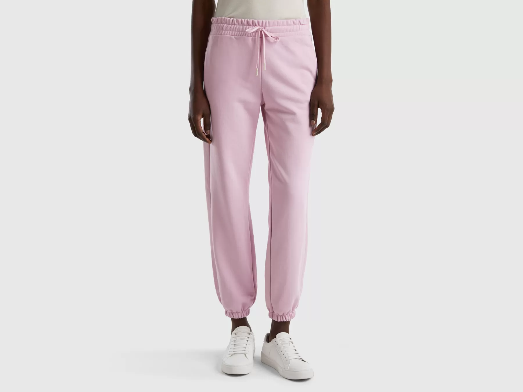 Benetton Pantaloni In Felpa Loose Fit Rosa Flash Sale