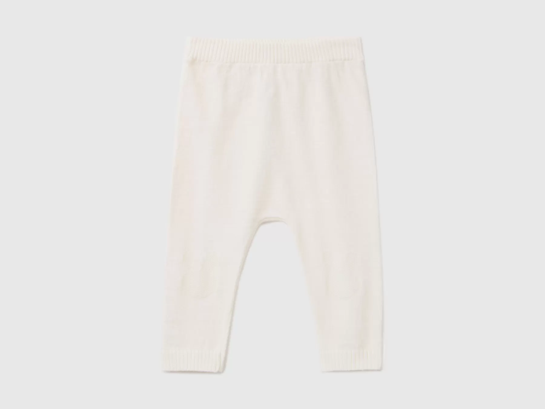 Benetton Pantaloni In Maglia Con Intarsio Bianco Online