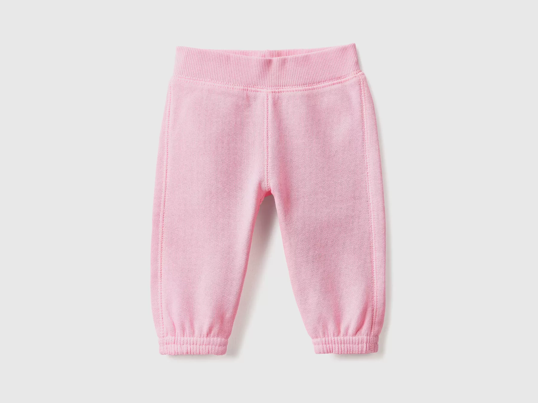 Benetton Pantaloni In Morbida Felpa Con Ricamo Rosa Best