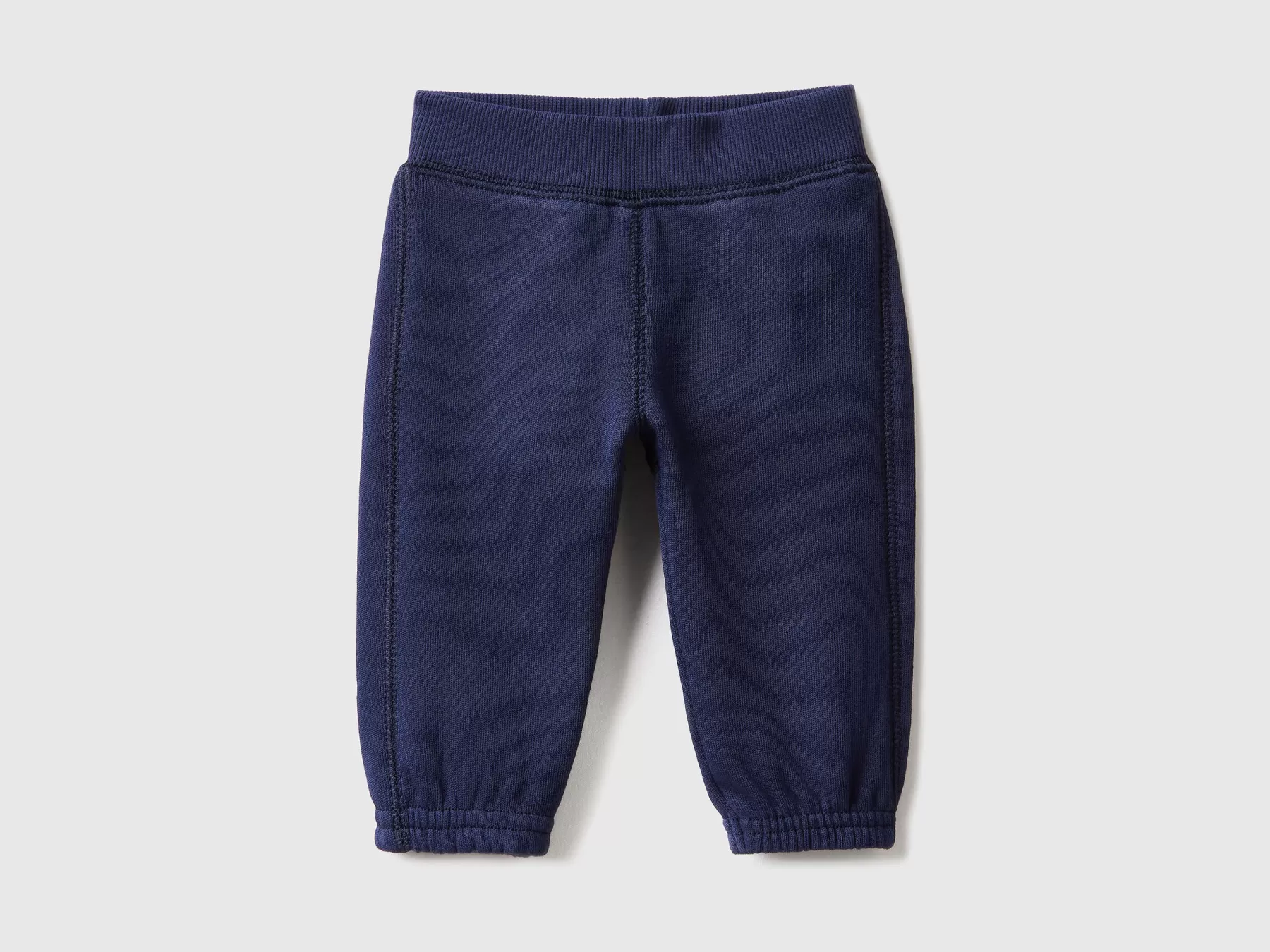 Benetton Pantaloni In Morbida Felpa Con Ricamo Blu Scuro Best Sale