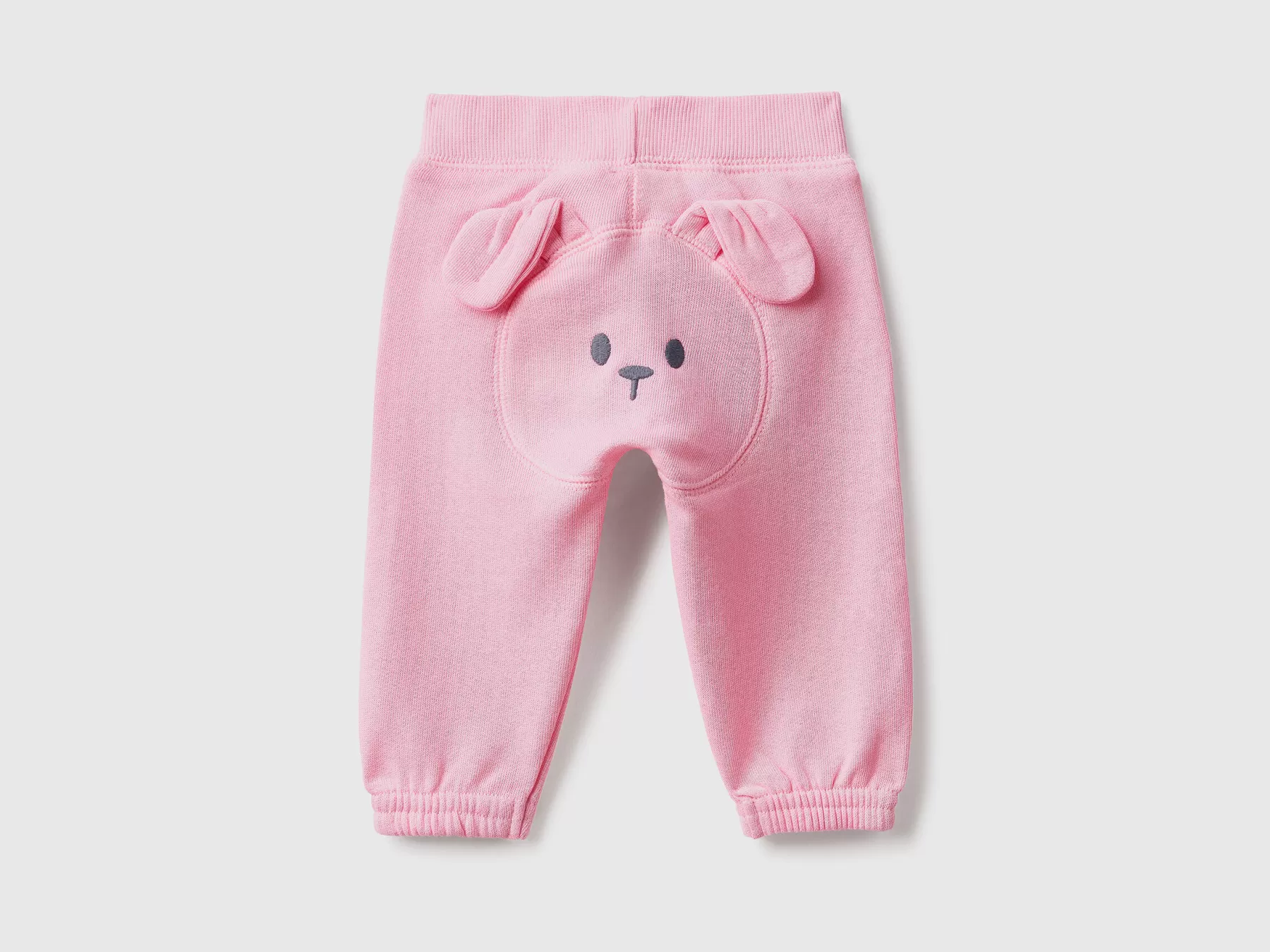 Benetton Pantaloni In Morbida Felpa Con Ricamo Rosa Best