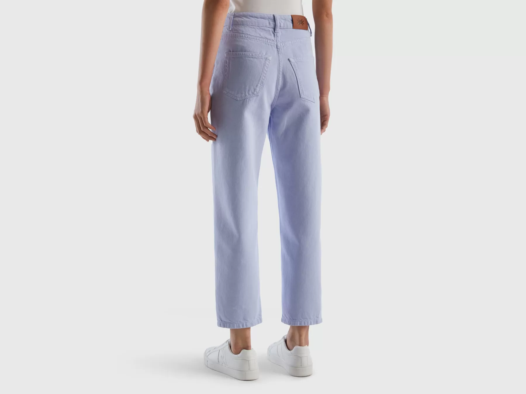 Benetton Pantaloni Lunghi Mom Fit Lavanda Clearance