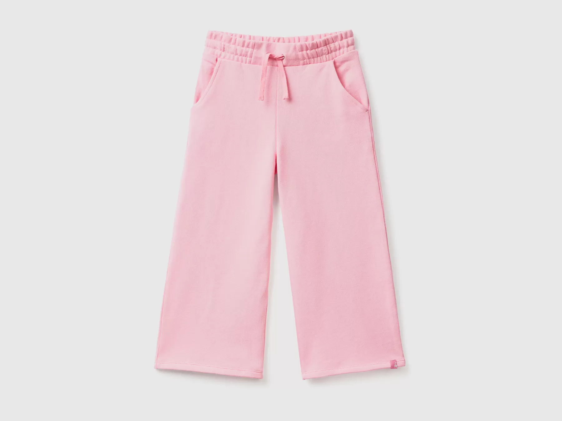 Benetton Pantaloni Palazzo In Felpa Rosa Clearance