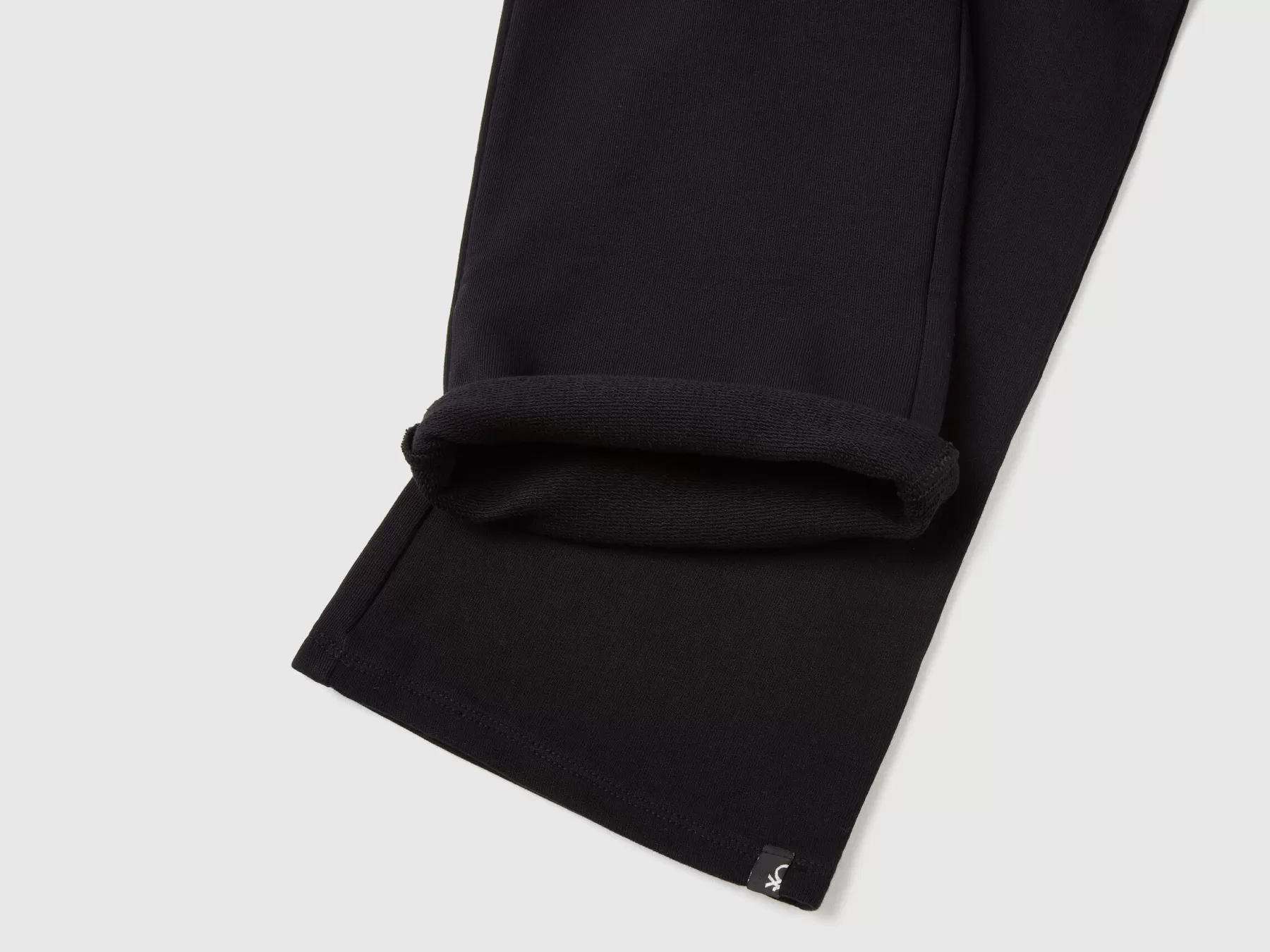 Benetton Pantaloni Palazzo In Felpa Nero Hot