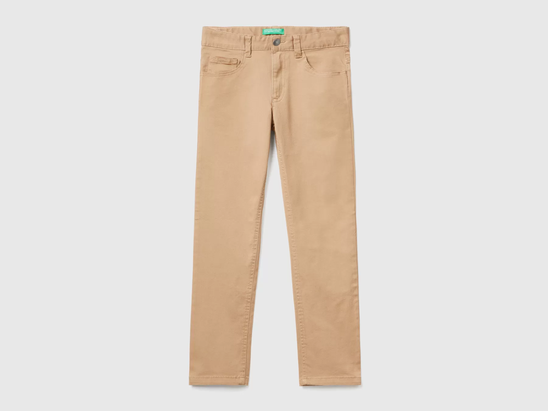 Benetton Pantaloni Slim Fit Cinque Tasche Cammello Best