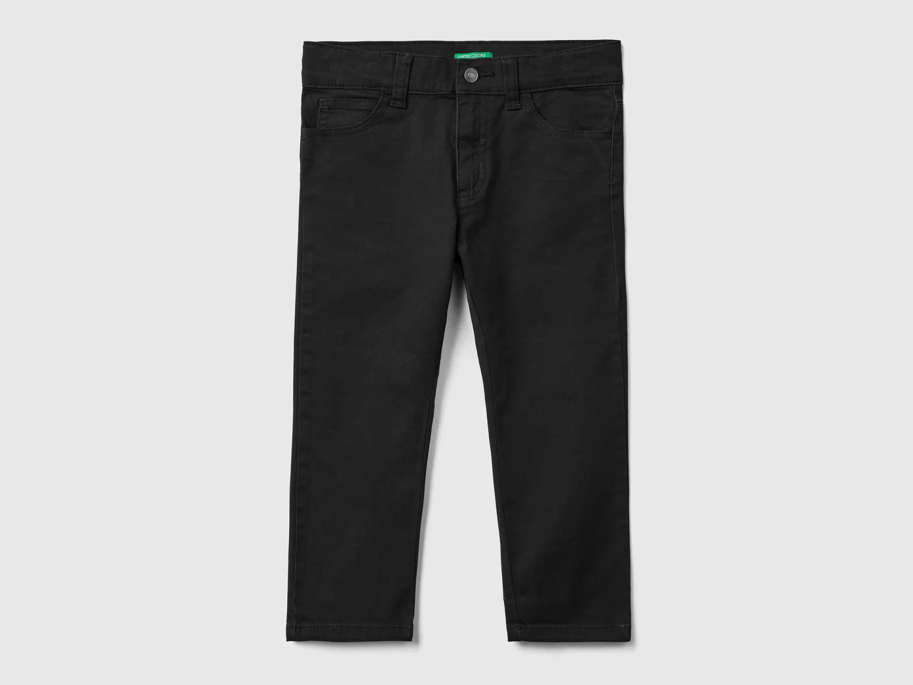 Benetton Pantaloni Slim Fit Cinque Tasche Nero Best Sale