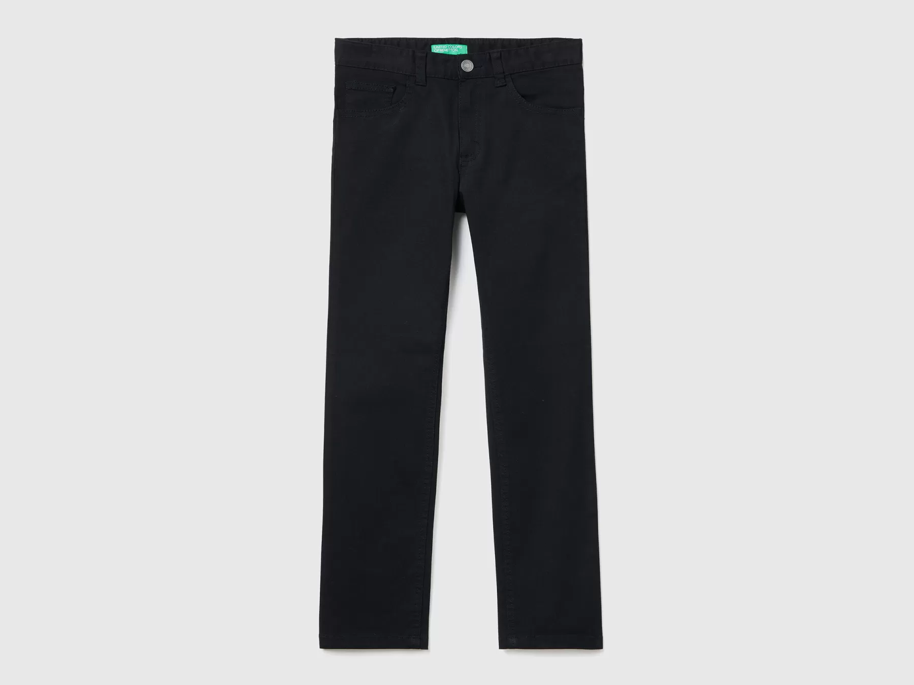 Benetton Pantaloni Slim Fit Cinque Tasche Nero Best