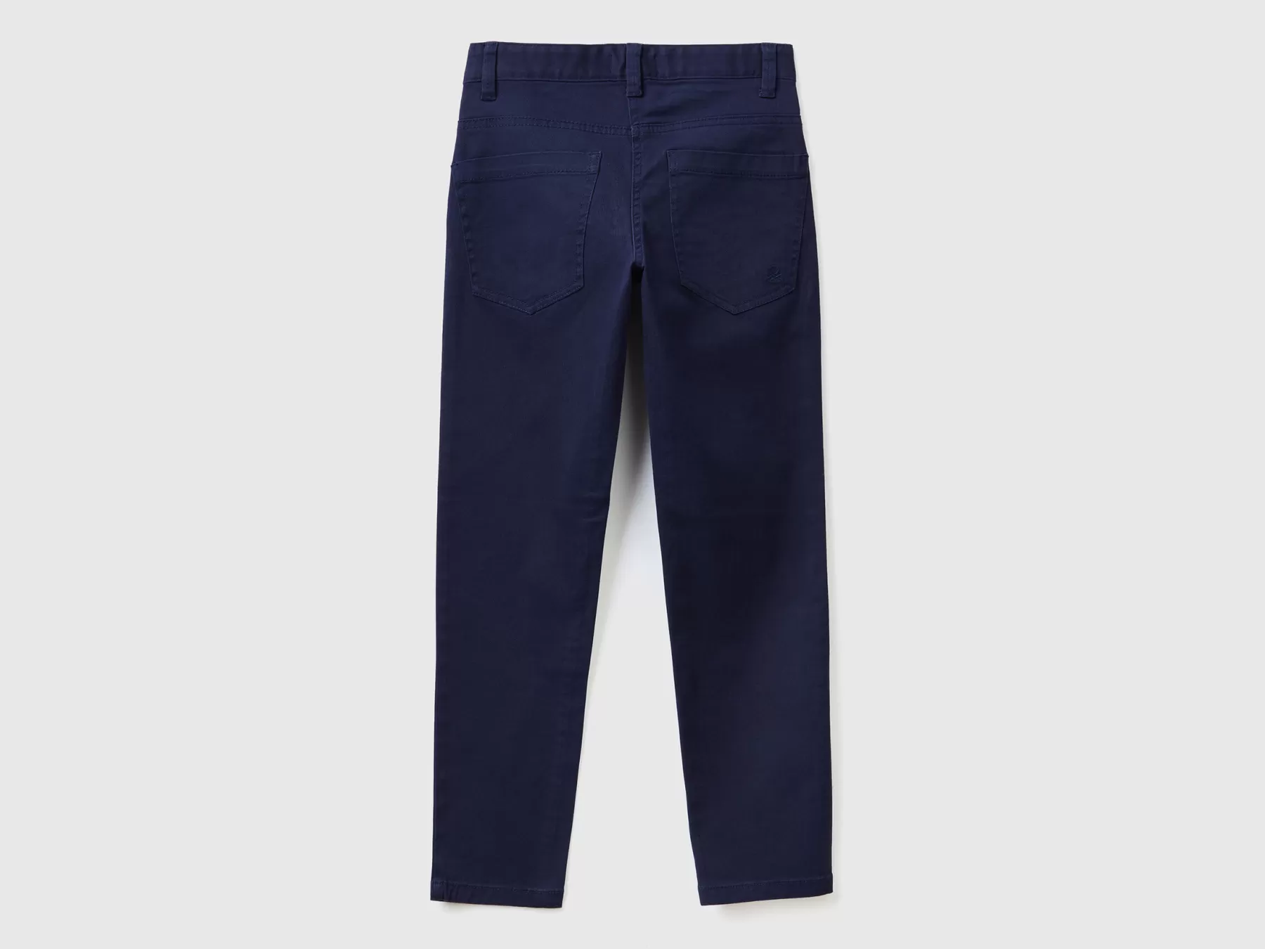 Benetton Pantaloni Slim Fit Cinque Tasche Blu Scuro Cheap