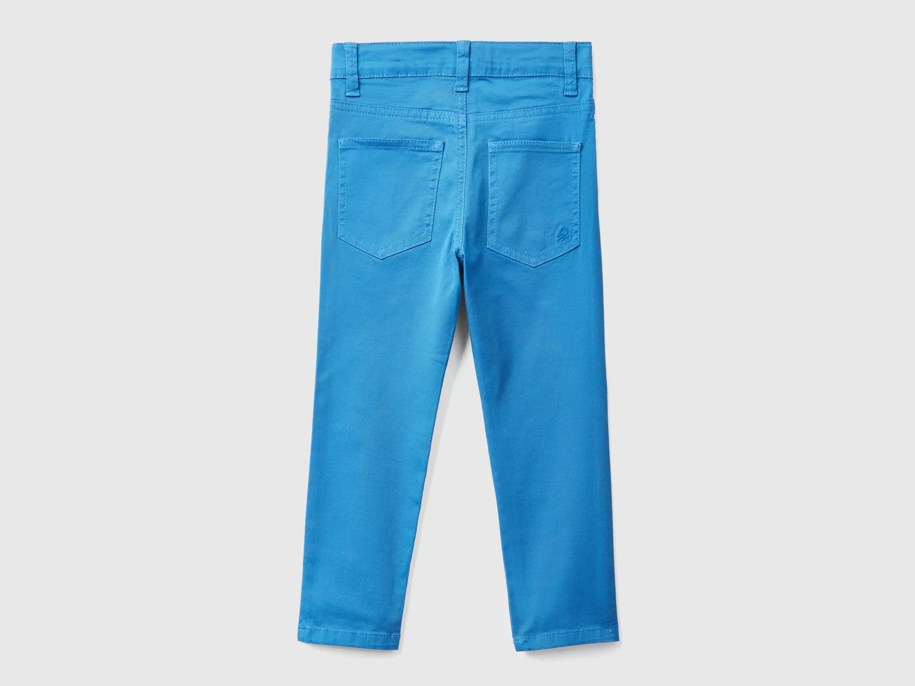 Benetton Pantaloni Slim Fit Cinque Tasche Bluette Online