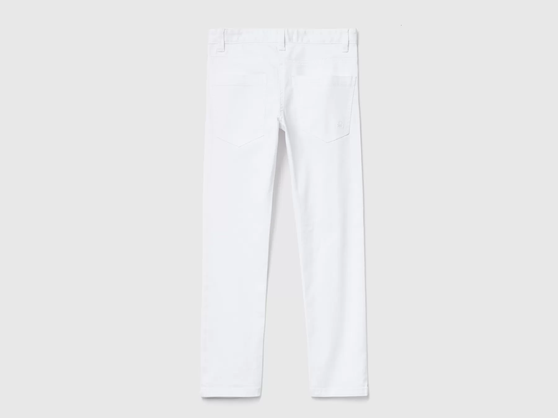 Benetton Pantaloni Slim Fit Cinque Tasche Bianco Shop