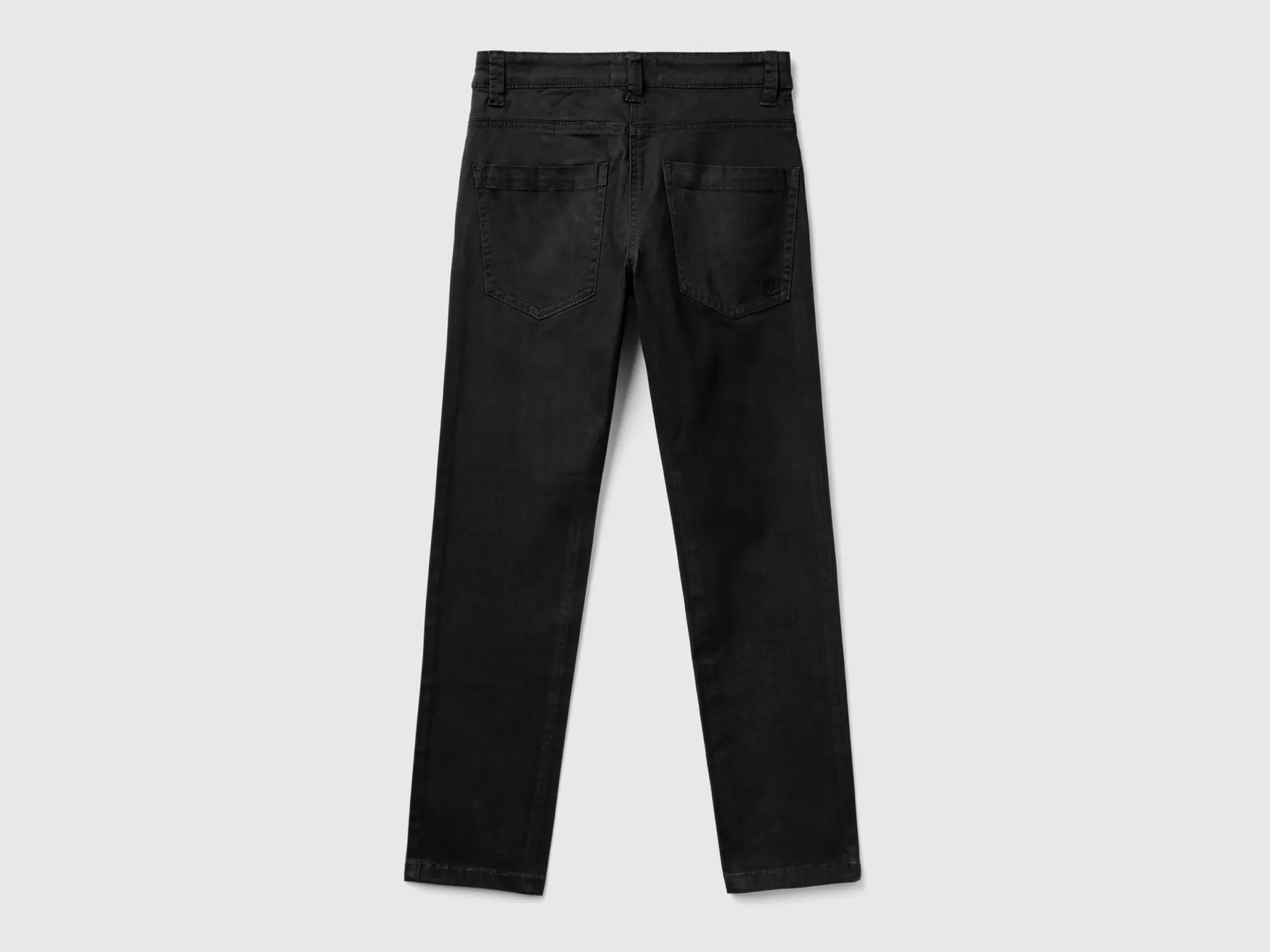 Benetton Pantaloni Slim Fit Cinque Tasche Nero Cheap