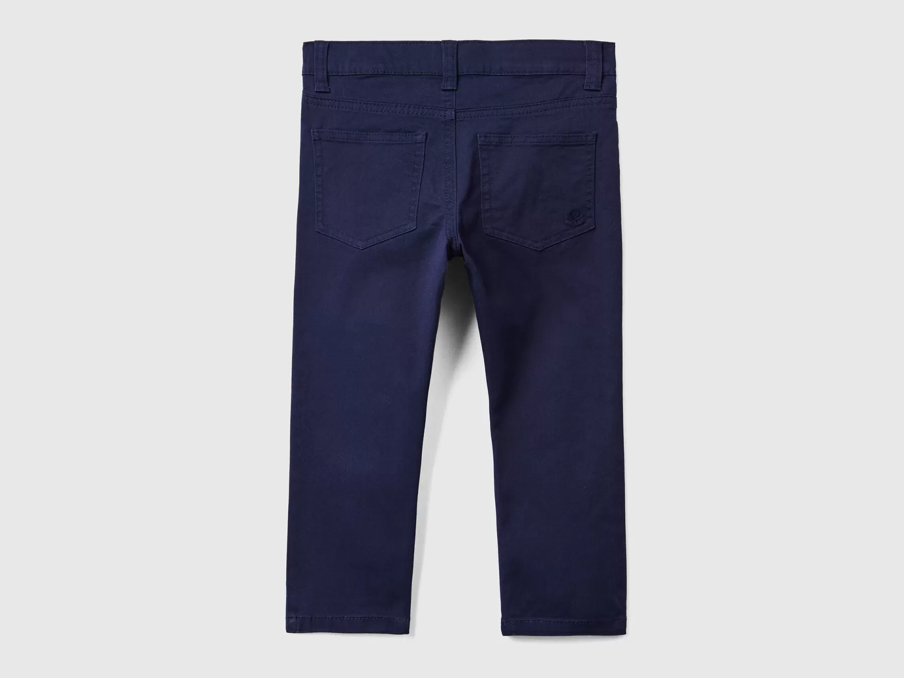 Benetton Pantaloni Slim Fit Cinque Tasche Blu Scuro Clearance