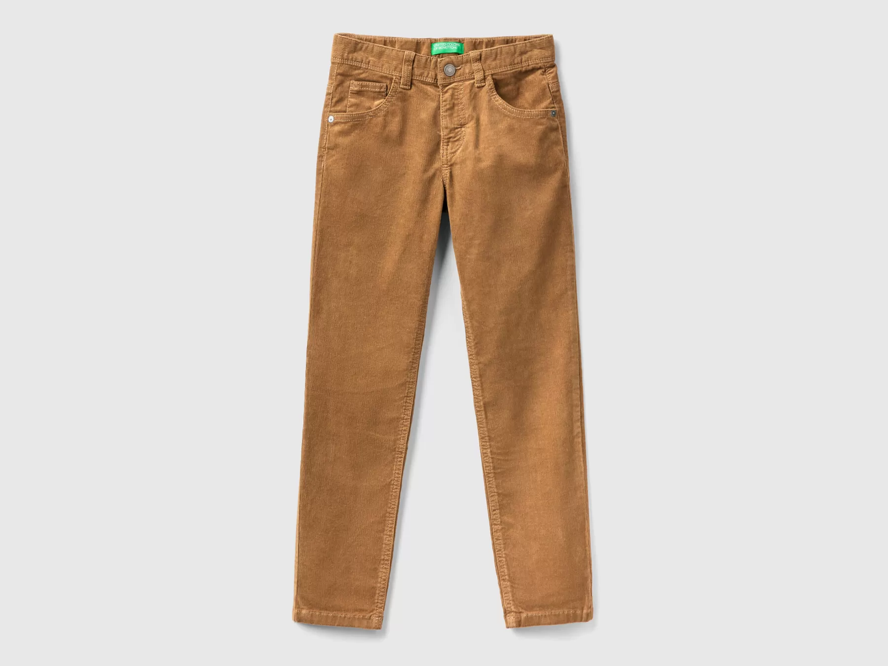 Benetton Pantaloni Slim Fit In Velluto Stretch Beige Best