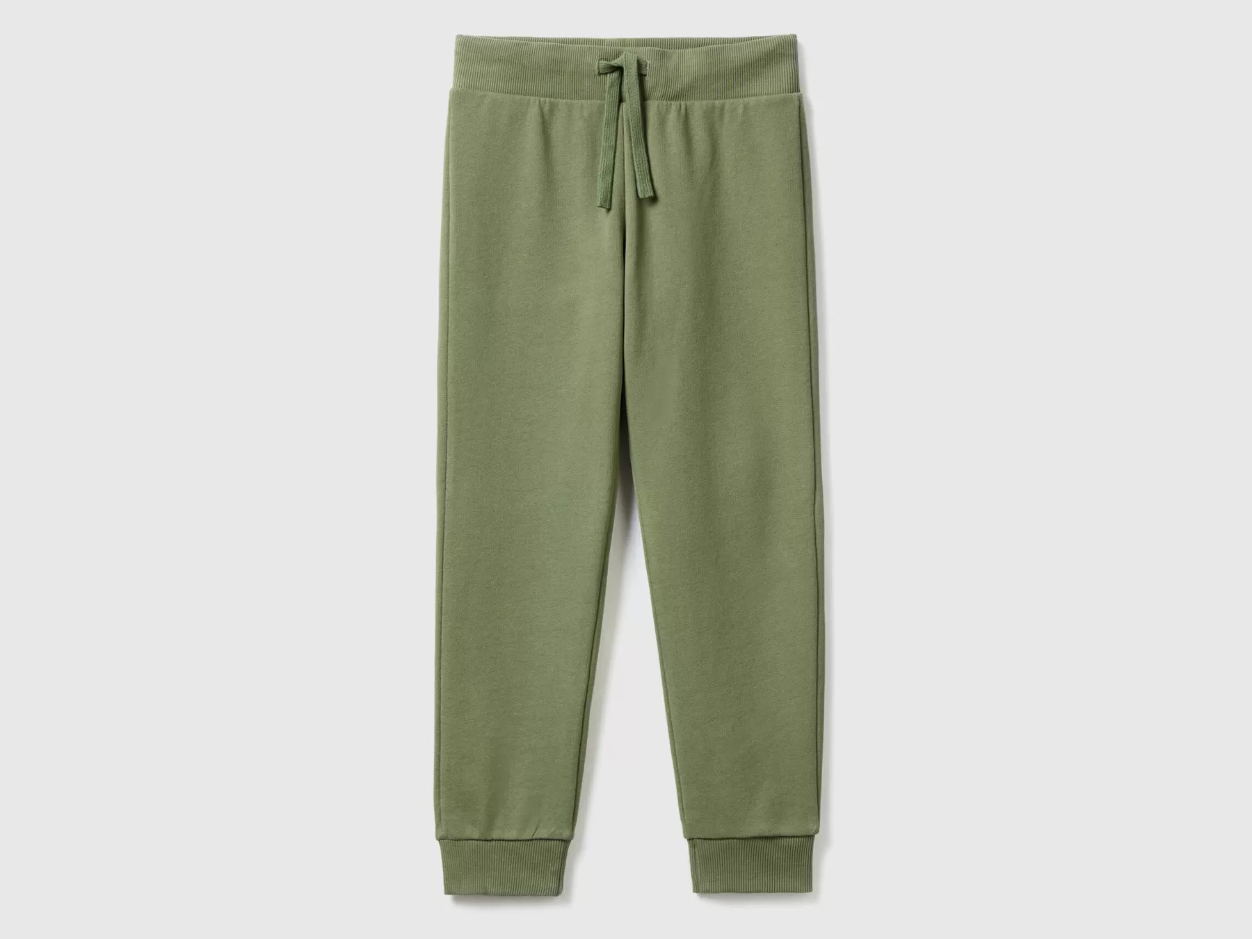 Benetton Pantaloni Sportivi Con Coulisse Verde Militare Cheap