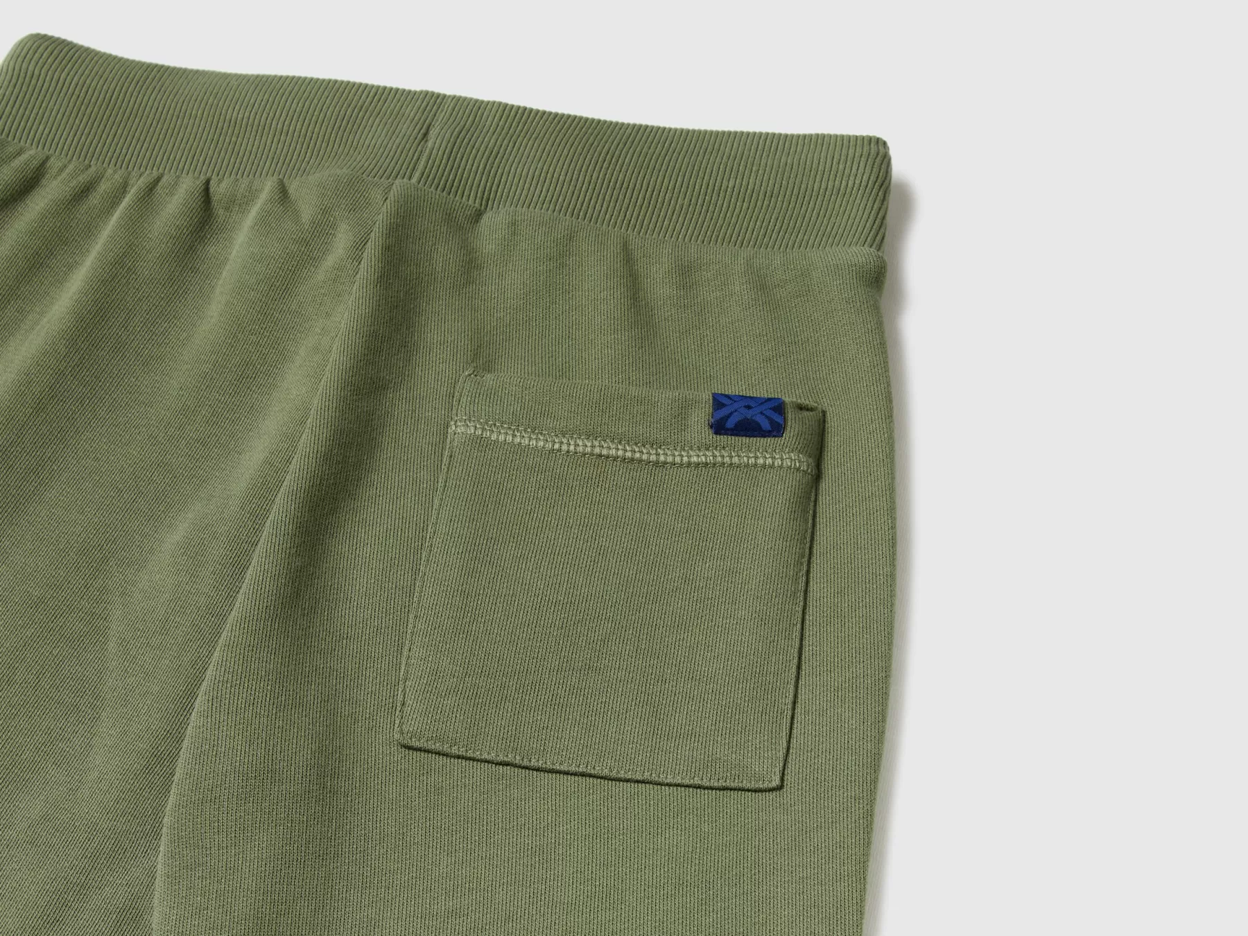 Benetton Pantaloni Sportivi Con Coulisse Verde Militare Cheap