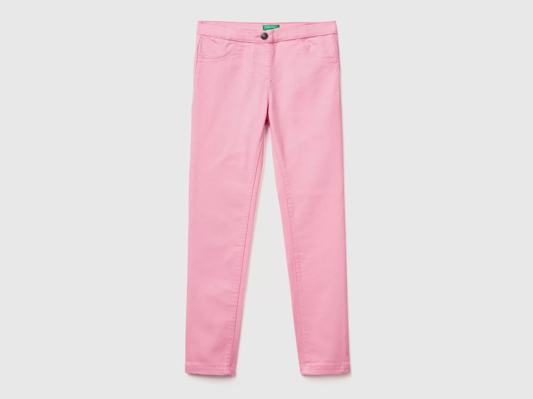 Benetton Pantaloni Super Skinny Rosa New