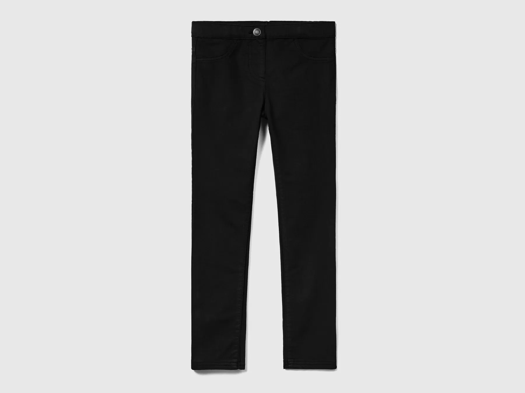 Benetton Pantaloni Super Skinny Nero Clearance