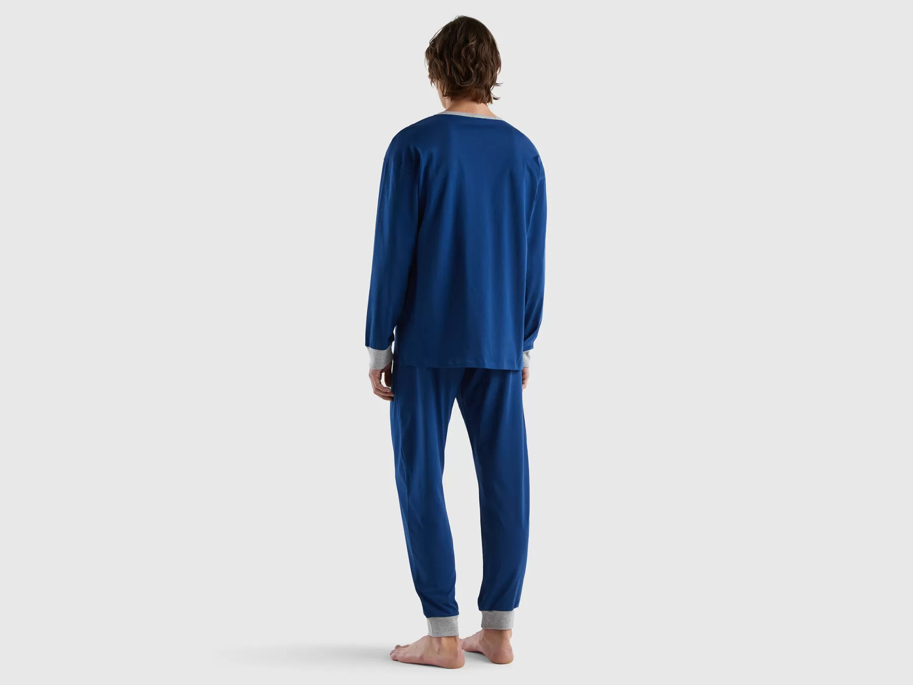 Benetton Pigiama Con Sacca 100% Cotone Blu Scuro Best