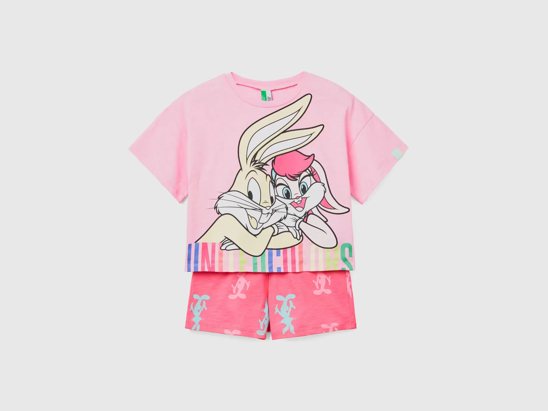 Benetton Pigiama Corto Bugs Bunny & Lola Rosa Sale