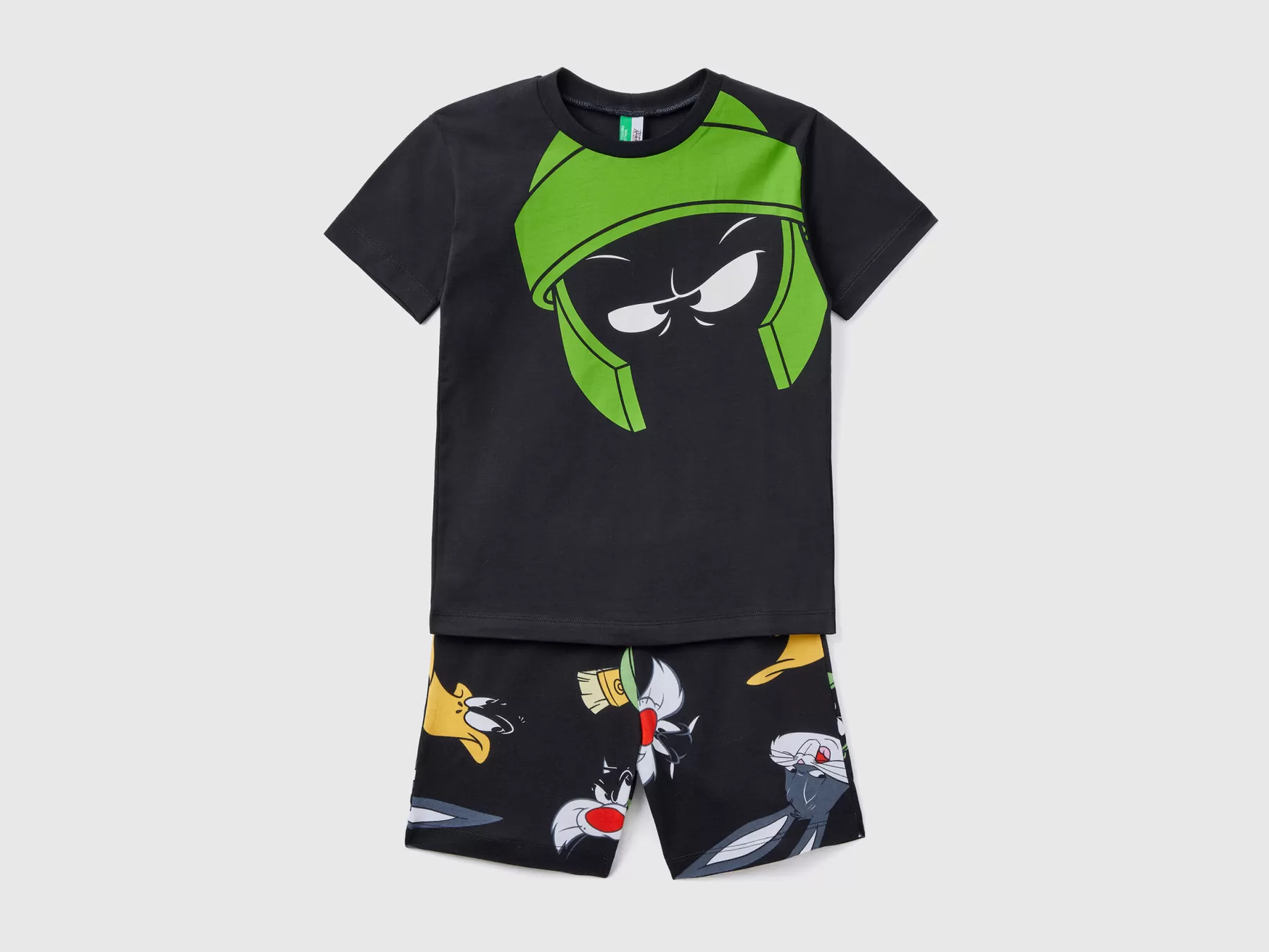 Benetton Pigiama Corto Looney Tunes Nero Outlet