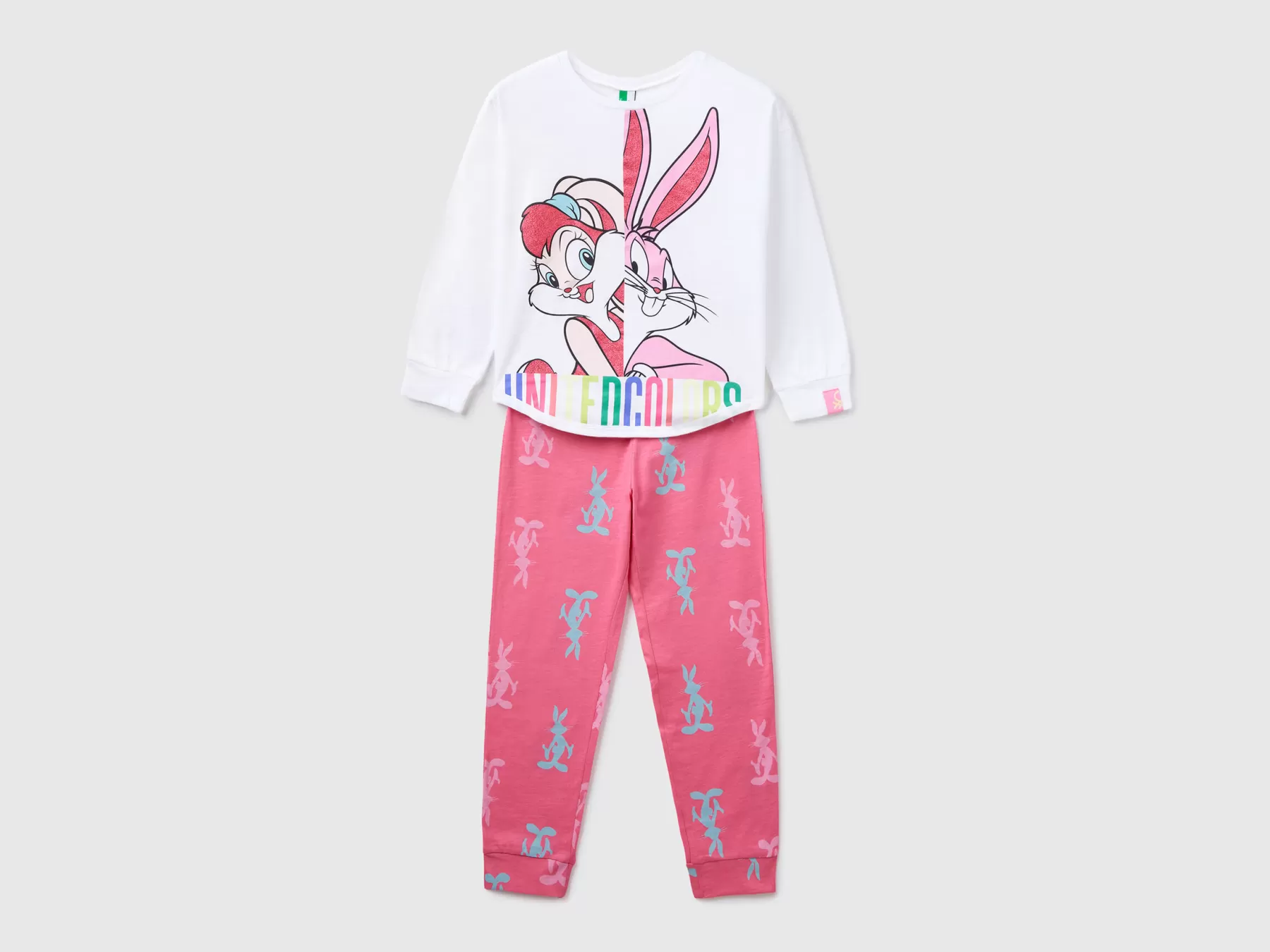 Benetton Pigiama Lungo Bugs Bunny & Lola Bianco Shop