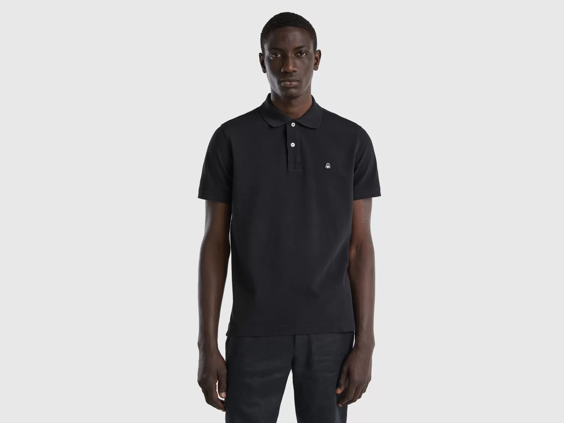 Benetton Polo Nera Regular Fit Nero Store