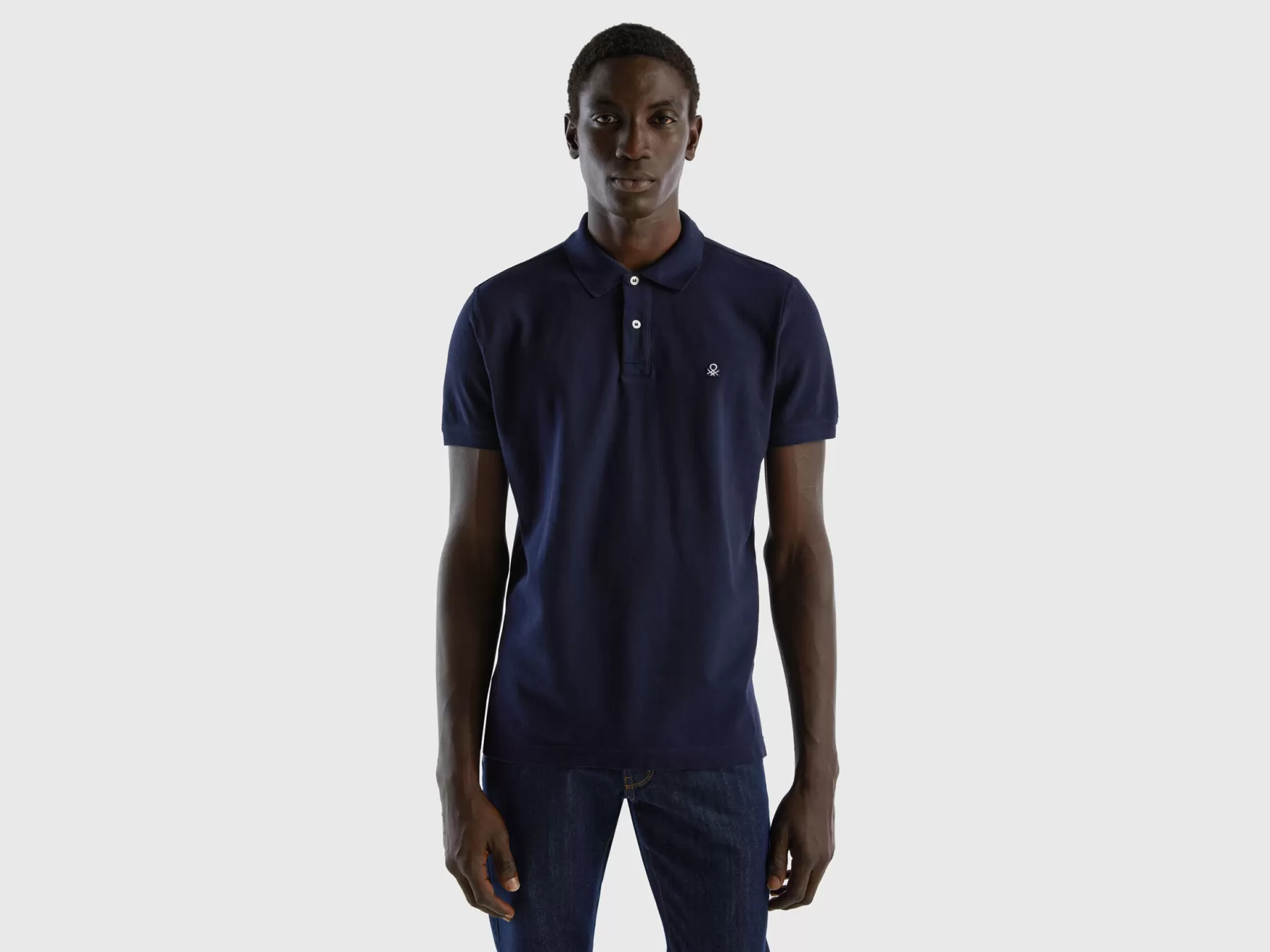 Benetton Poloregular Fit Blu Scuro New