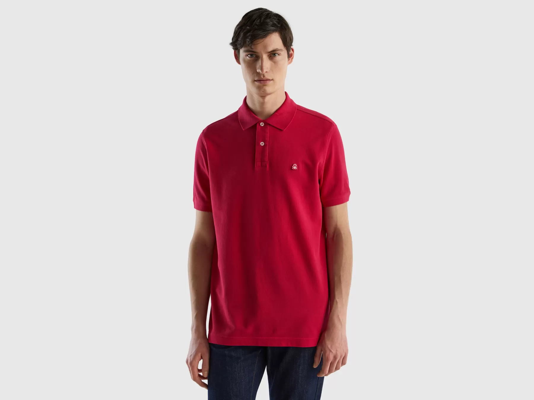 Benetton Poloregular Fit Fucsia Cheap