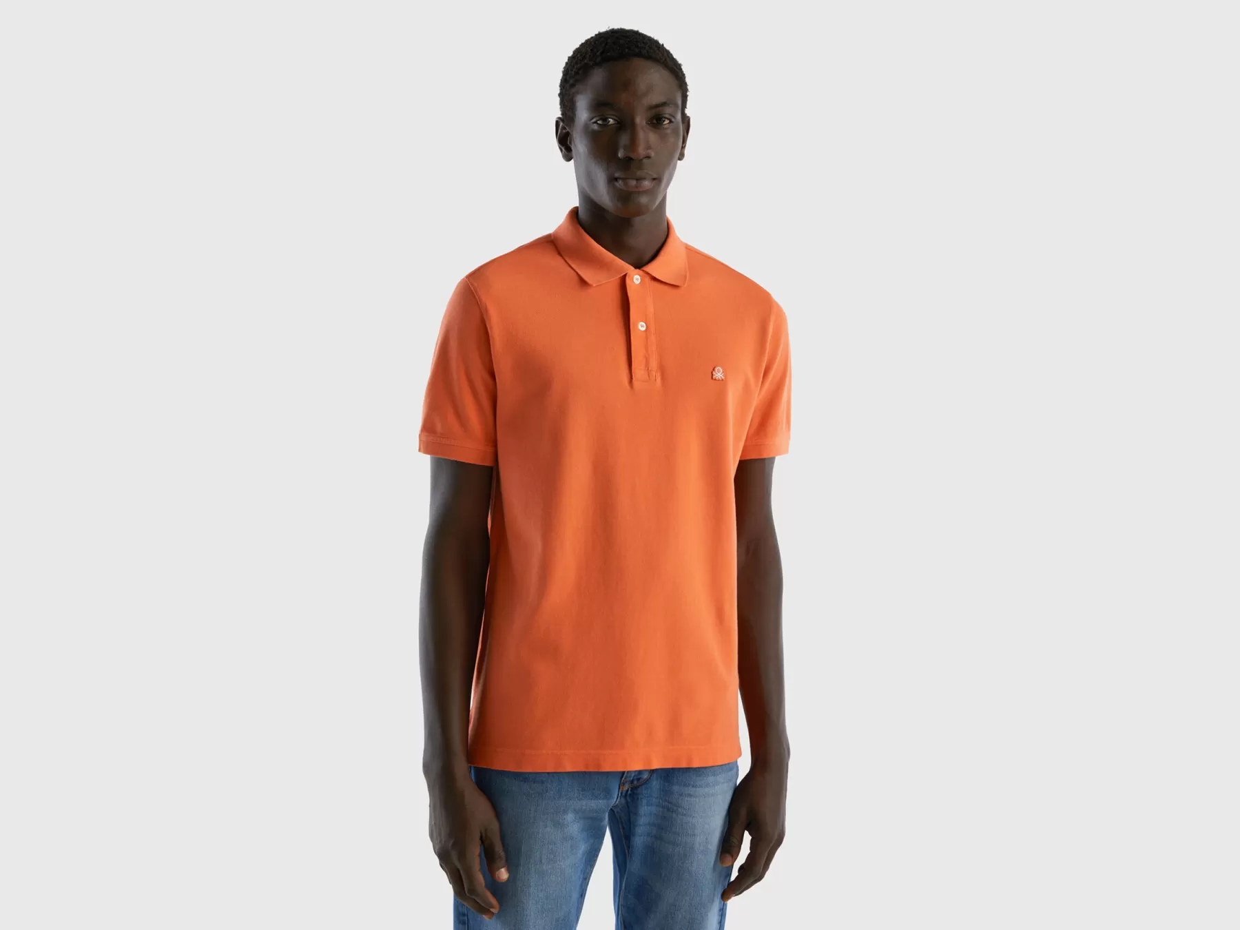 Benetton Poloregular Fit Arancione Clearance