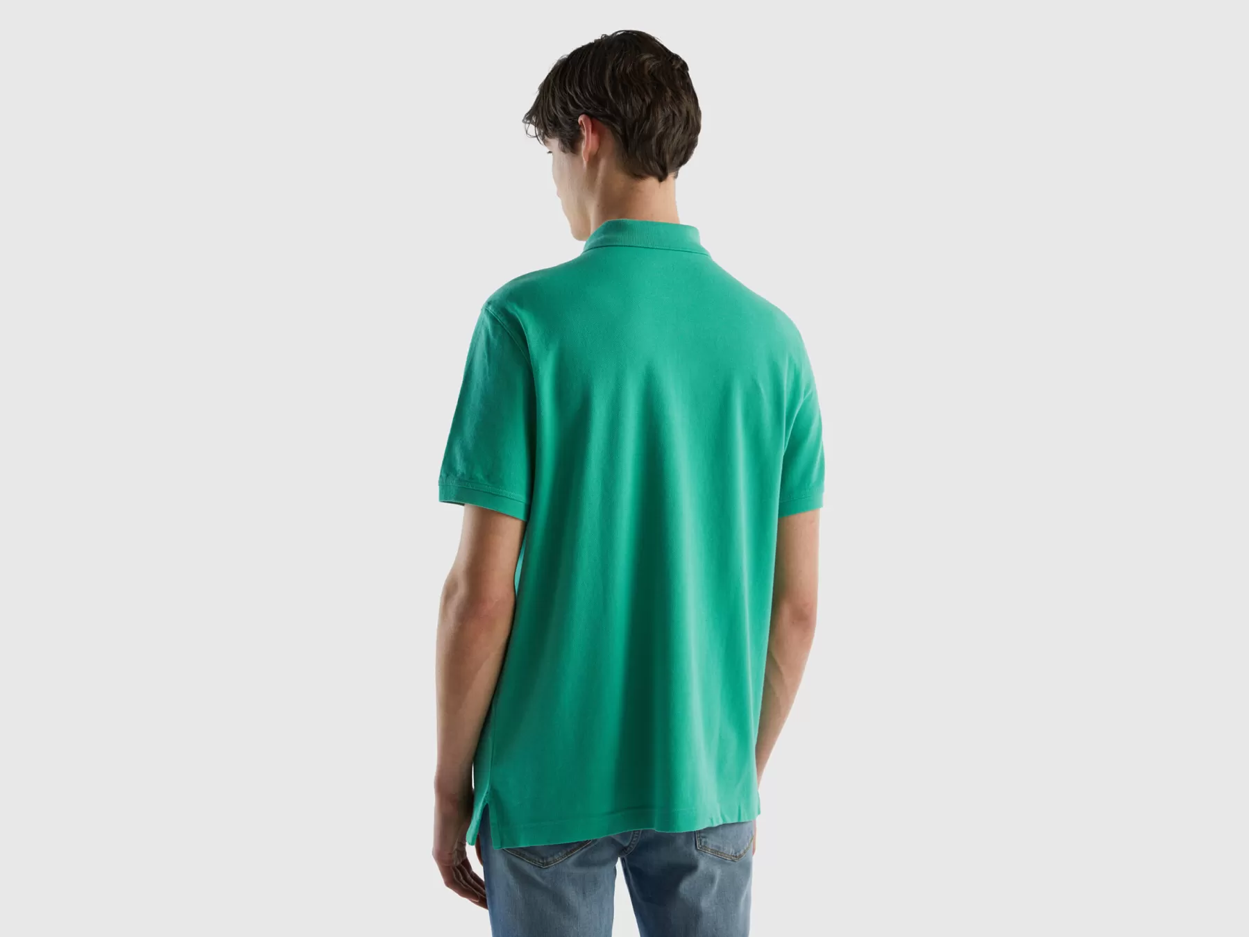 Benetton Poloregular Fit Verde Best Sale