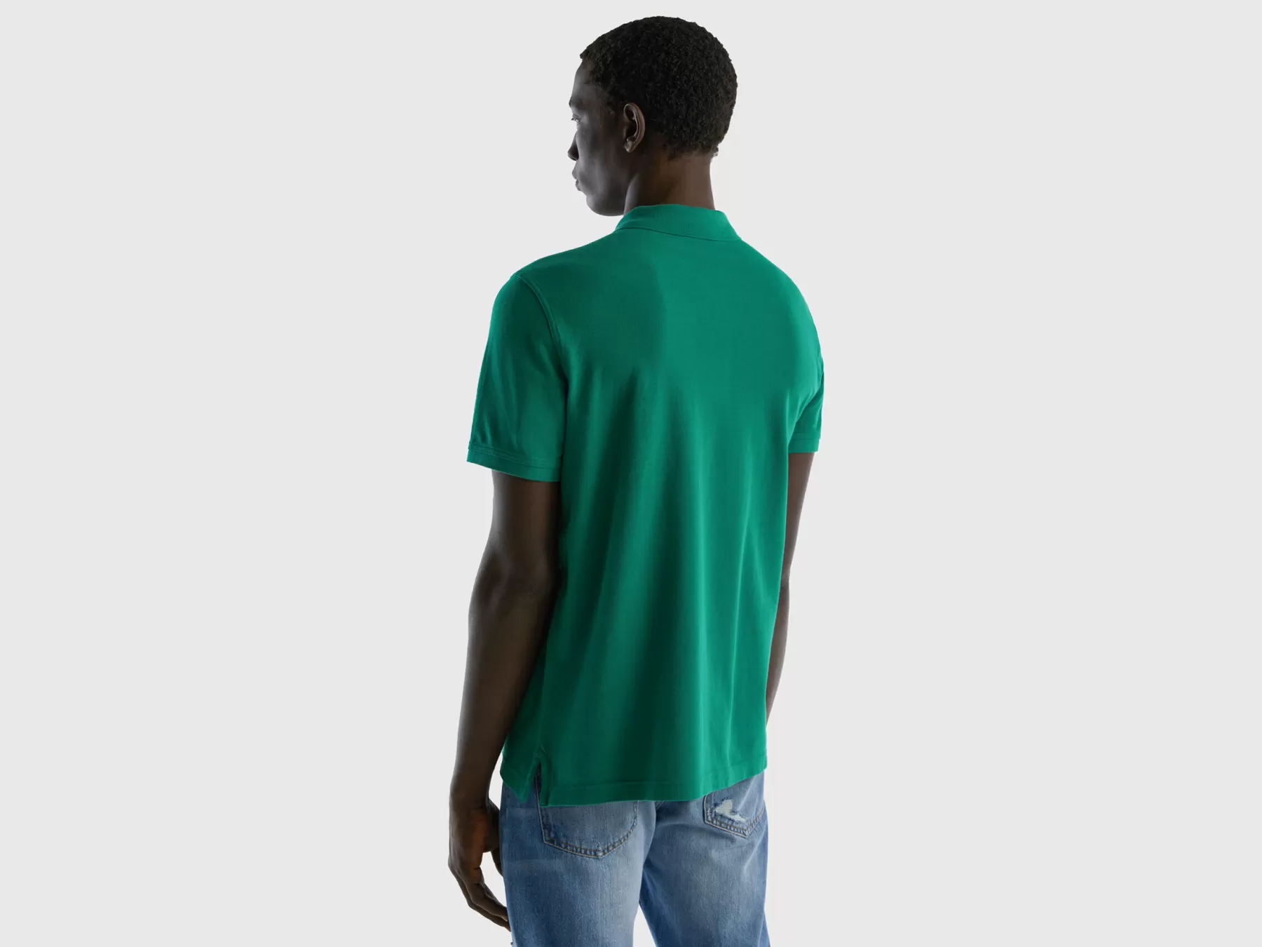 Benetton Poloregular Fit Verde Scuro Discount