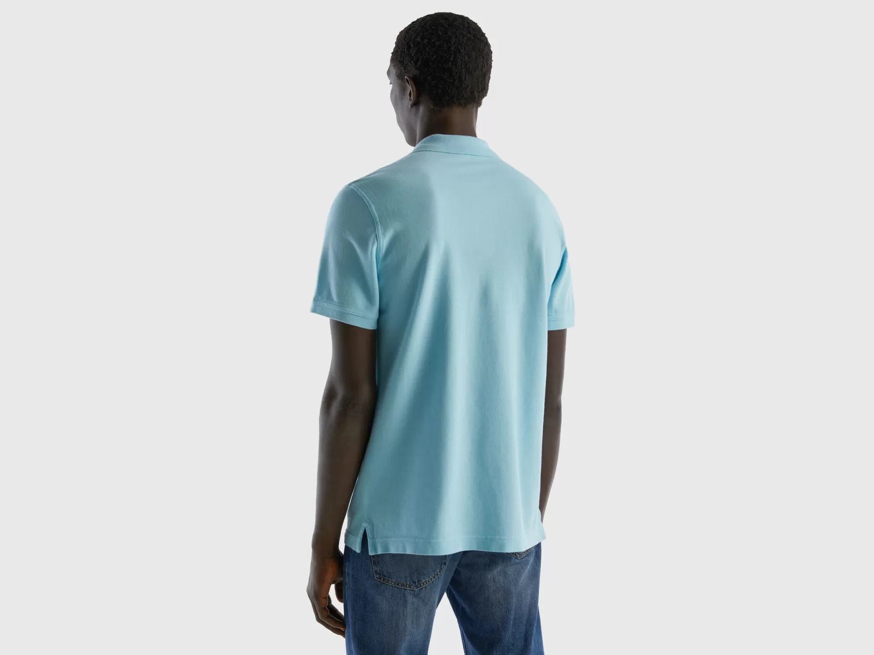 Benetton Poloregular Fit Turchese Clearance