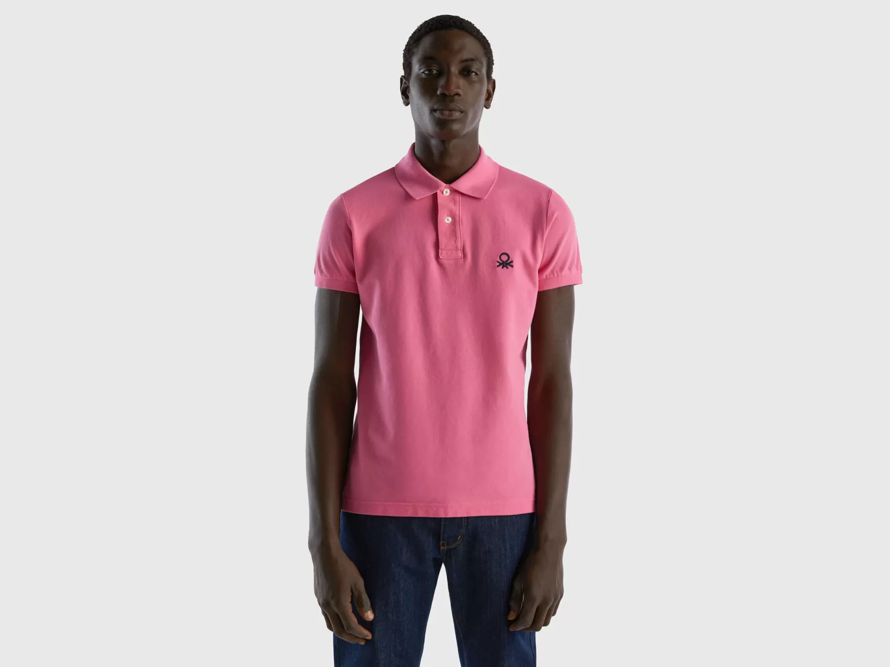 Benetton Poloslim Fit Rosa Discount