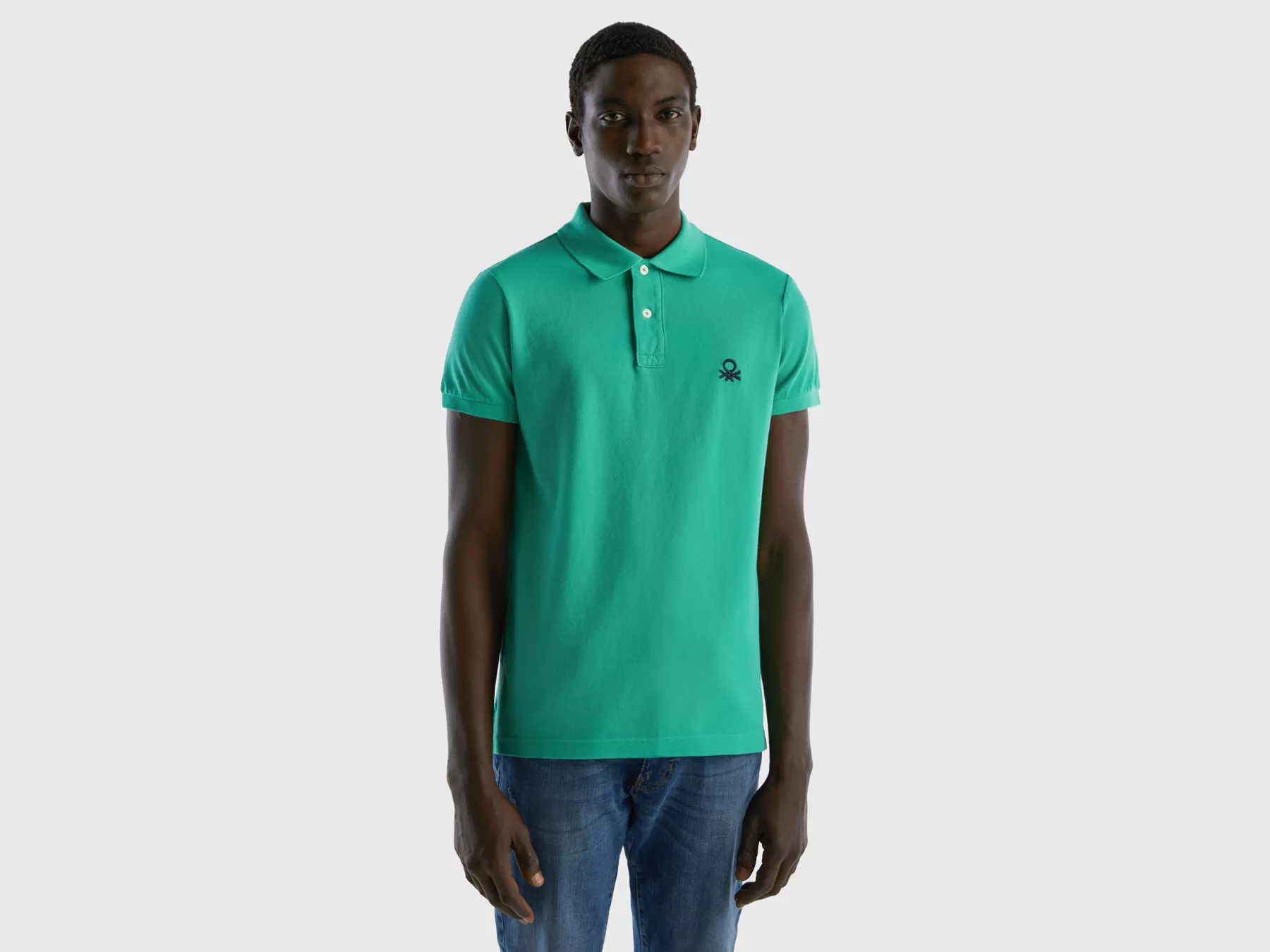 Benetton Poloslim Fit Verde Hot