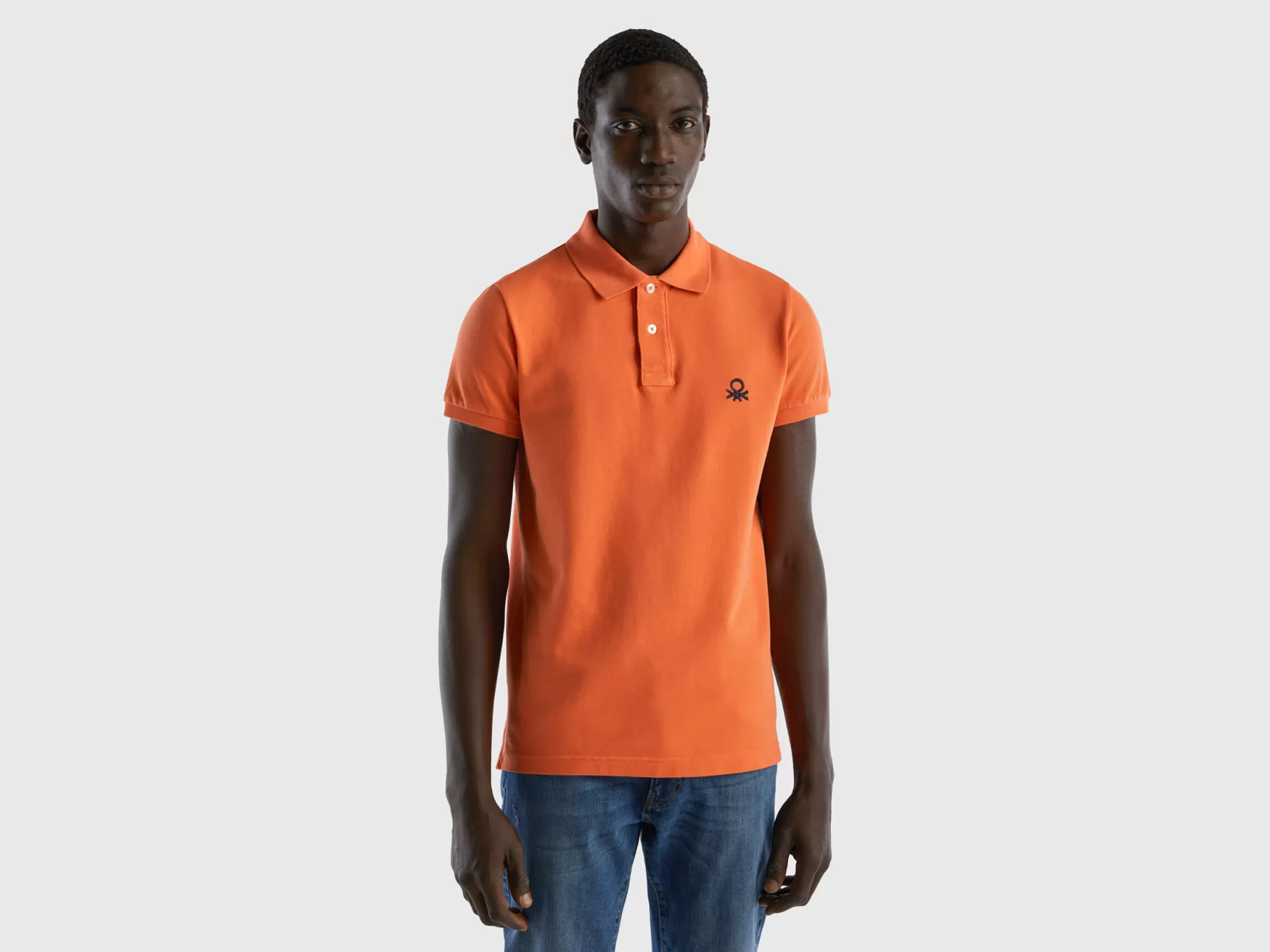 Benetton Poloslim Fit Arancione Store