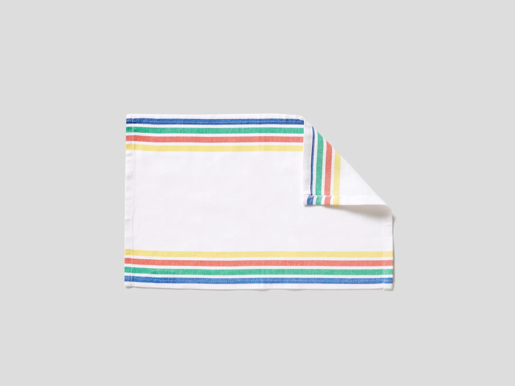 Benetton Quattro Tovagliette Con Righe Multicolor Bianco Outlet